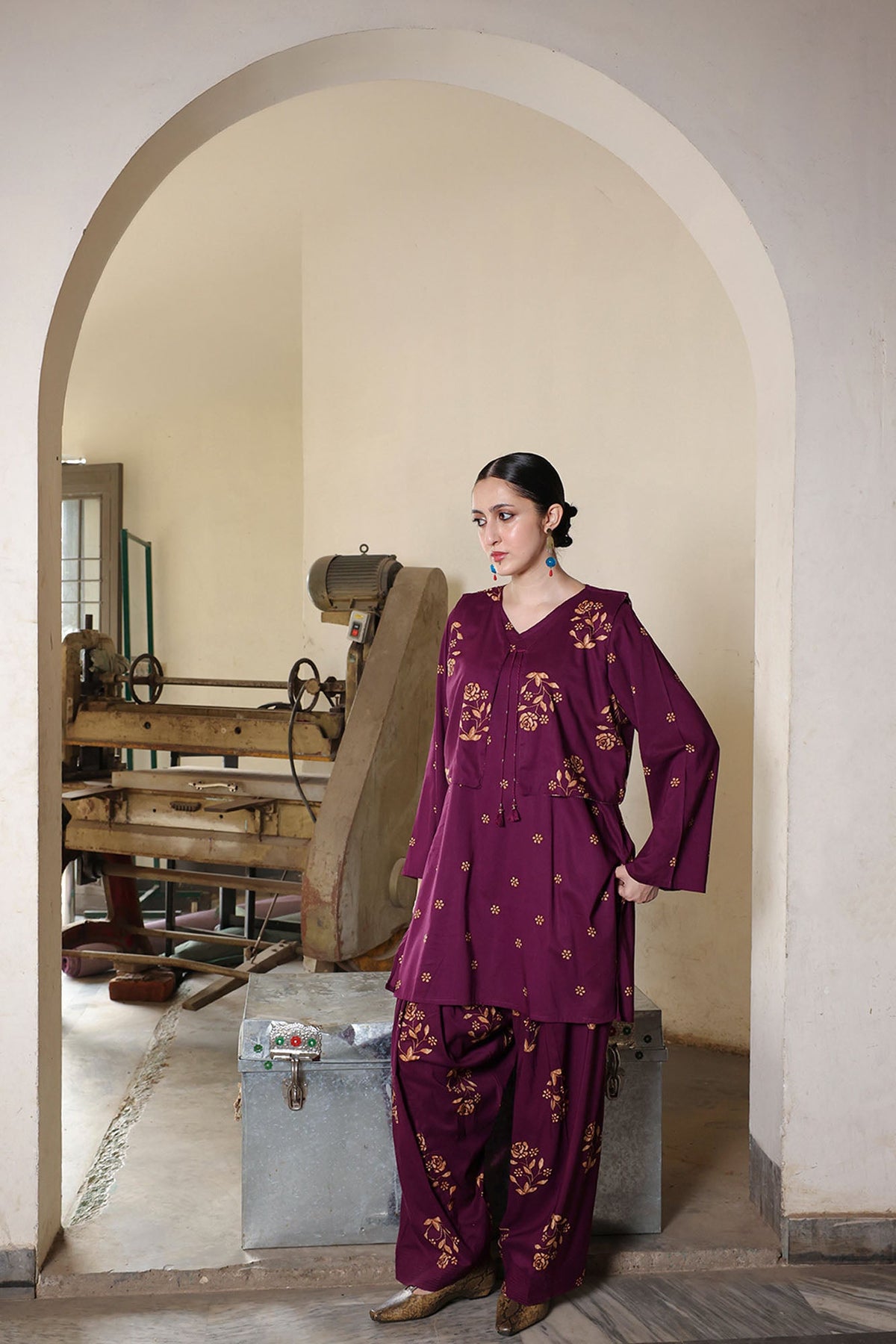 Phool Printed 3-Piece Koti Set
