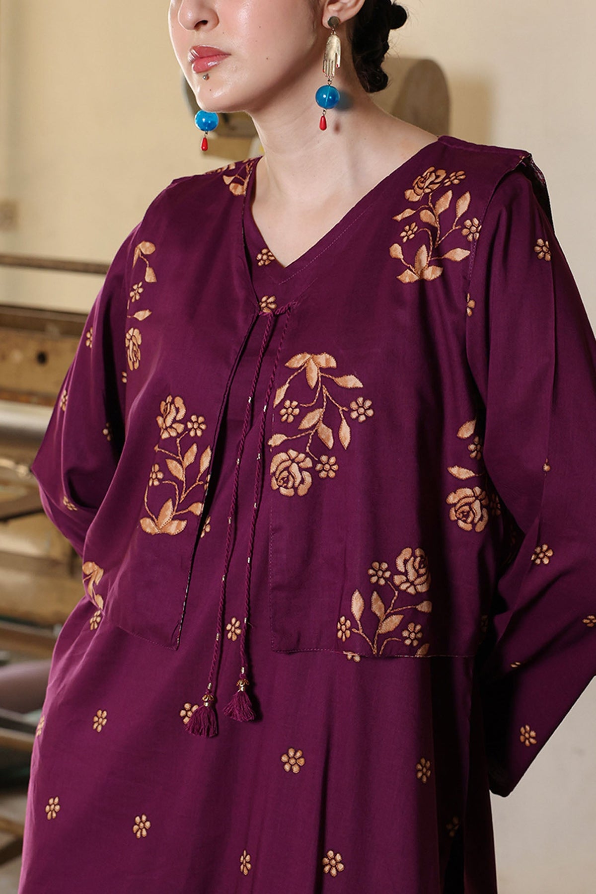 Phool Printed 3-Piece Koti Set