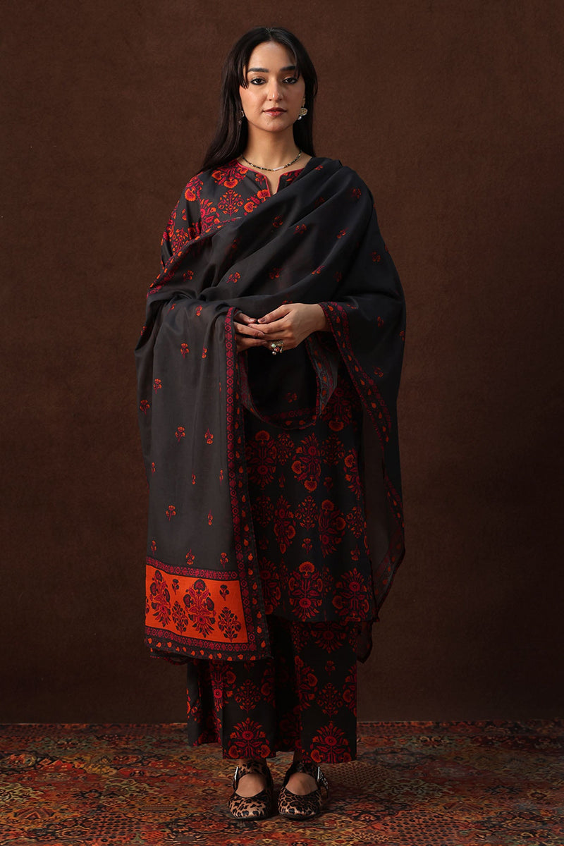 Rosette Printed 3-Piece Suit