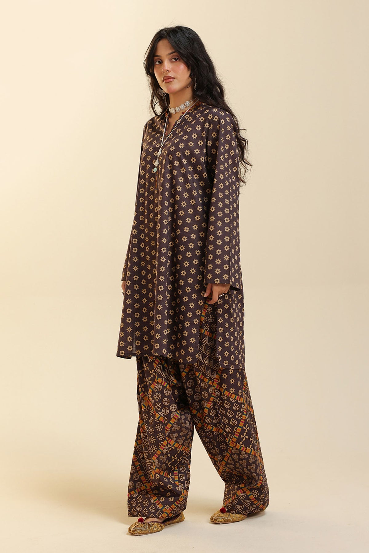 Striped Bloom Printed Set