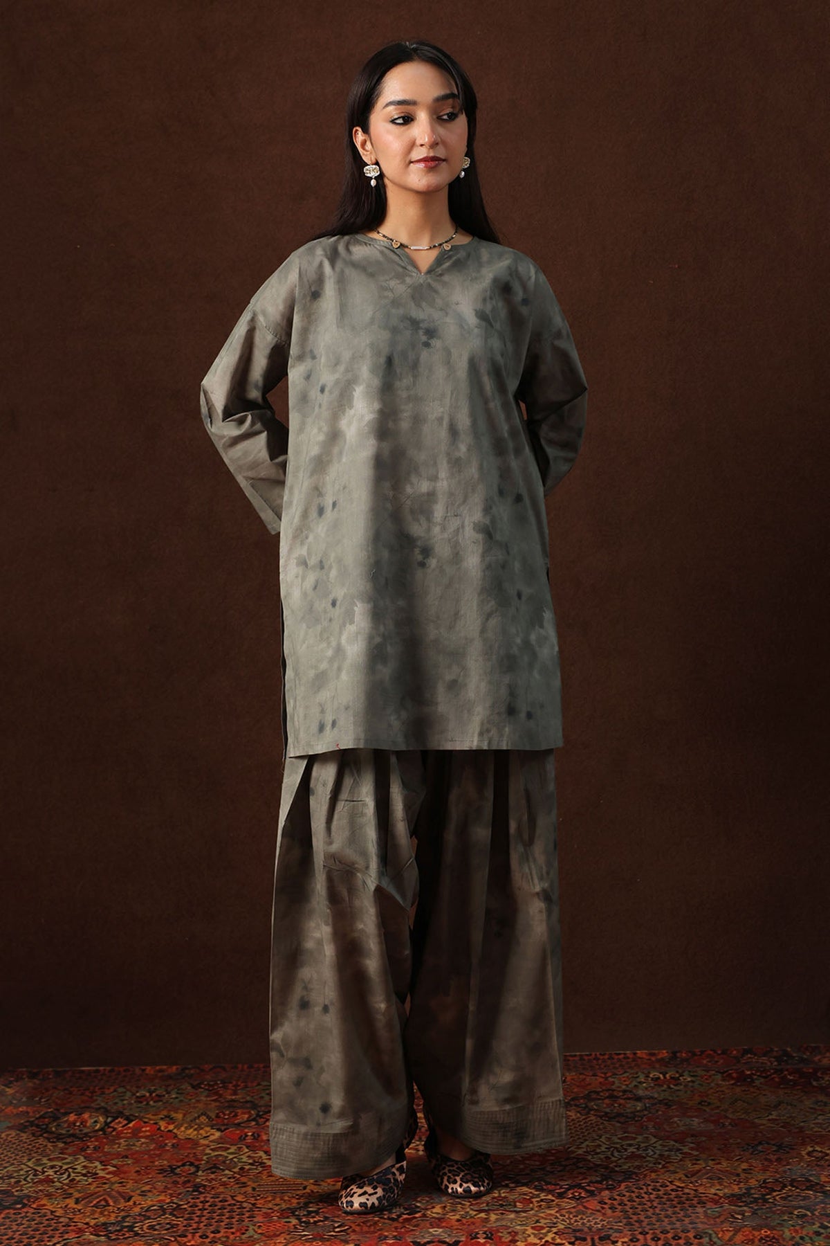 Dusk Printed Farshi Set