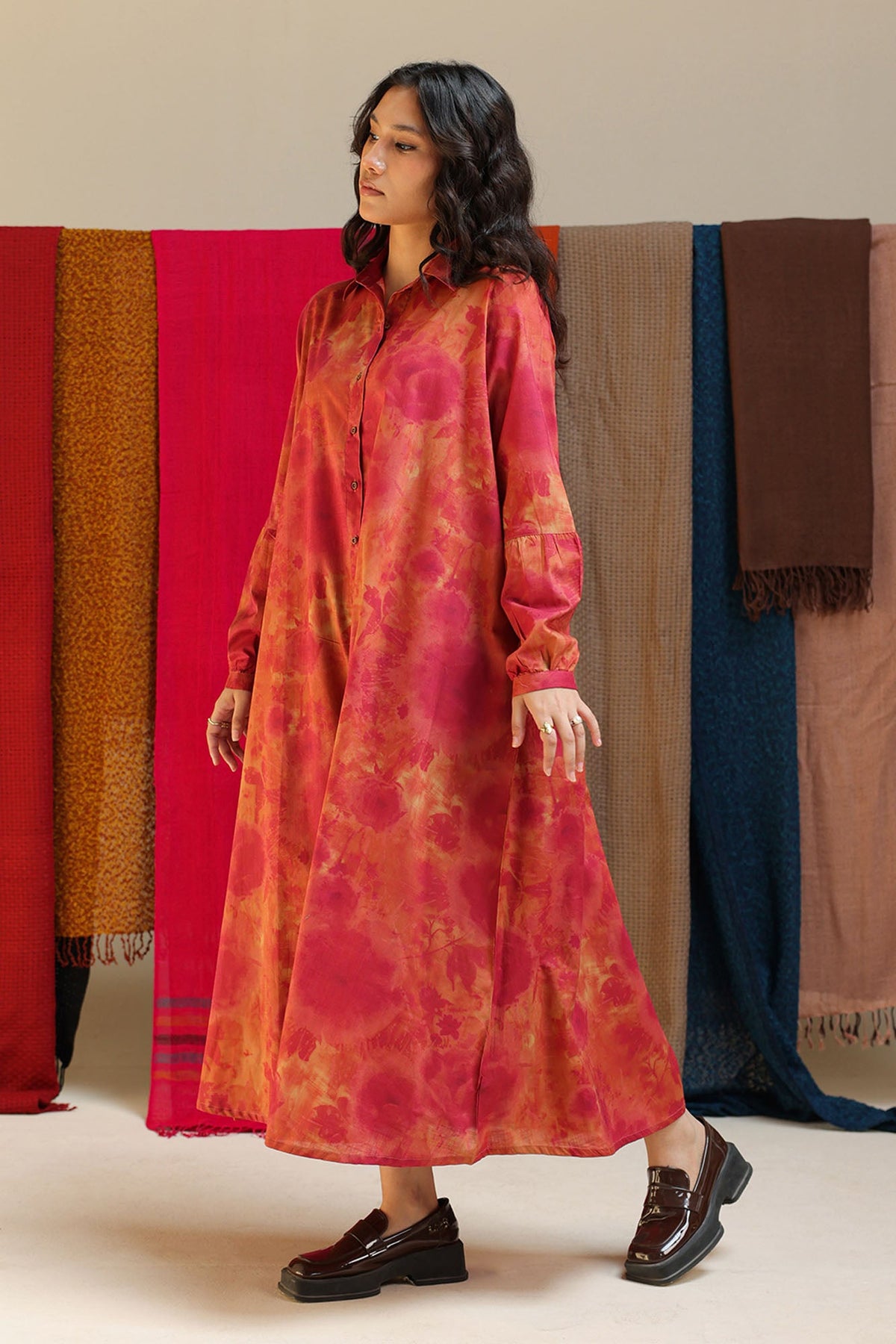 Soft Floral Long Shirt