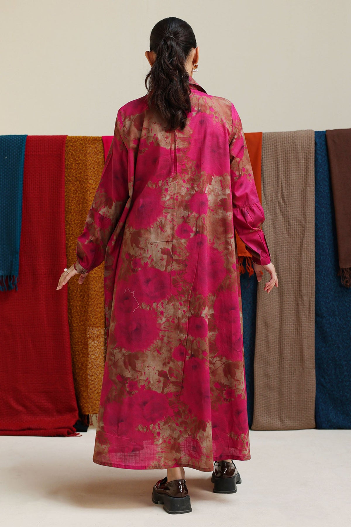 Soft Floral Long Shirt
