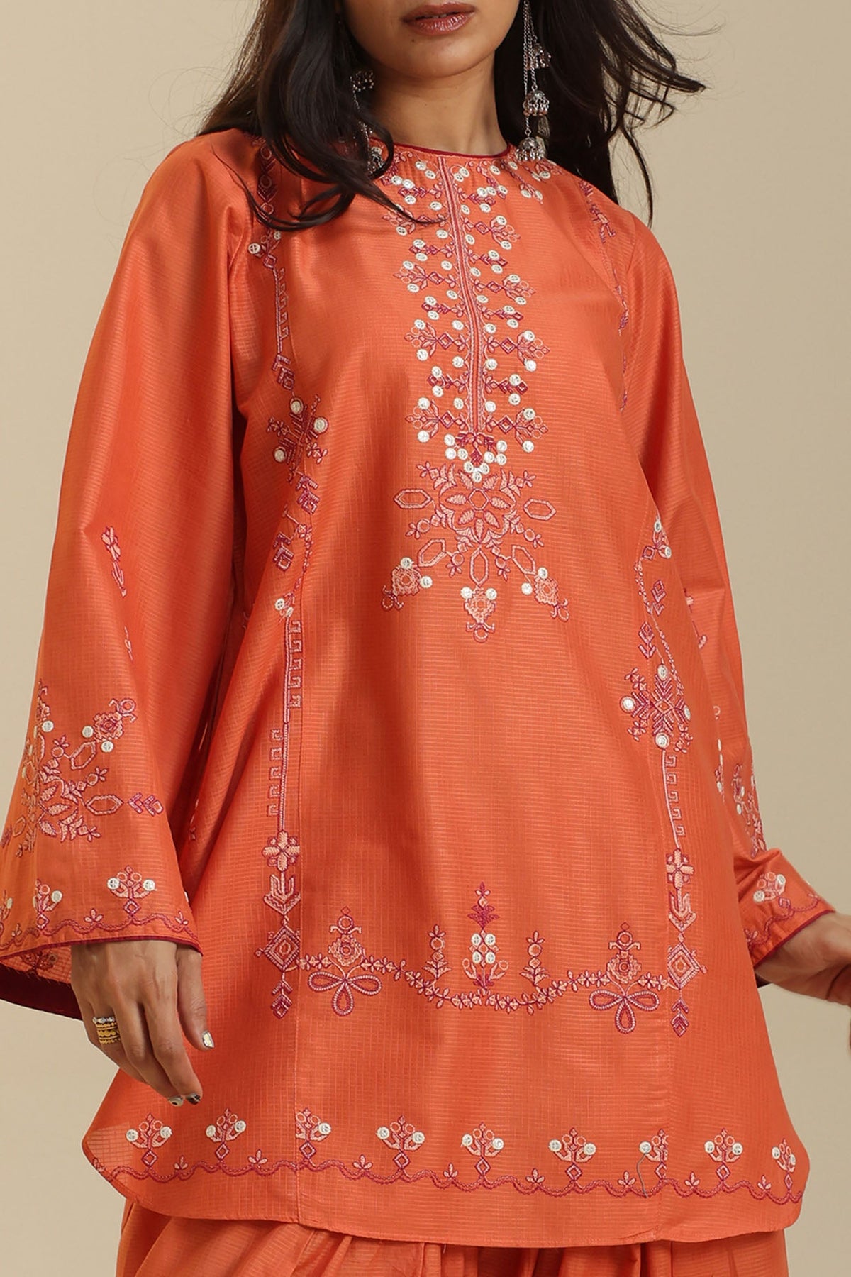 Zar Embroidered Farshi Set