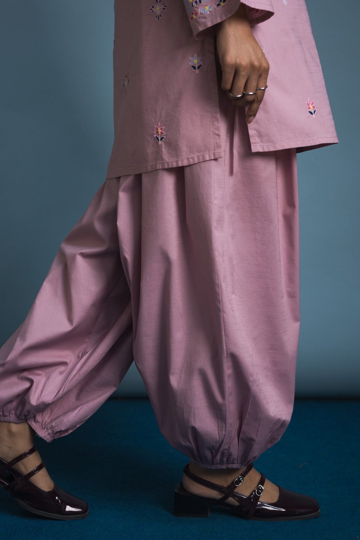 Embroidered Balloon Shalwar Set