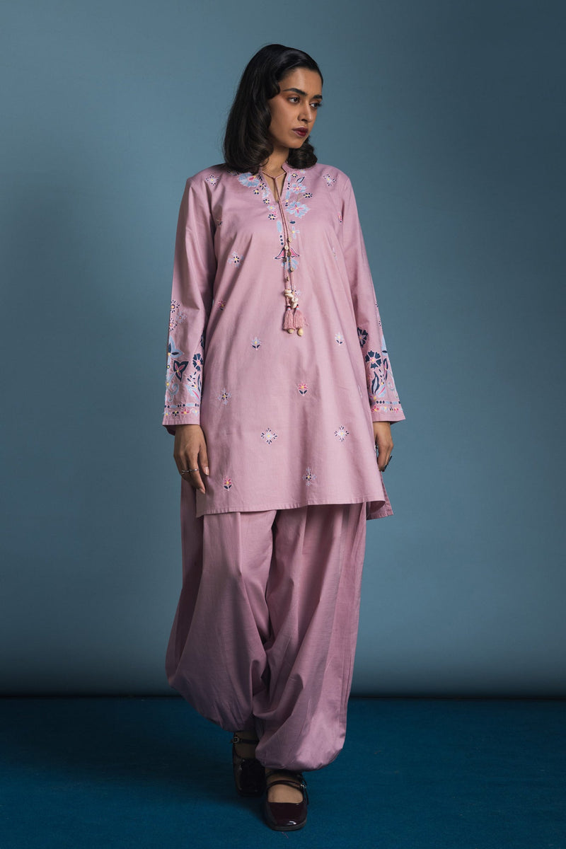 Embroidered Balloon Shalwar Set