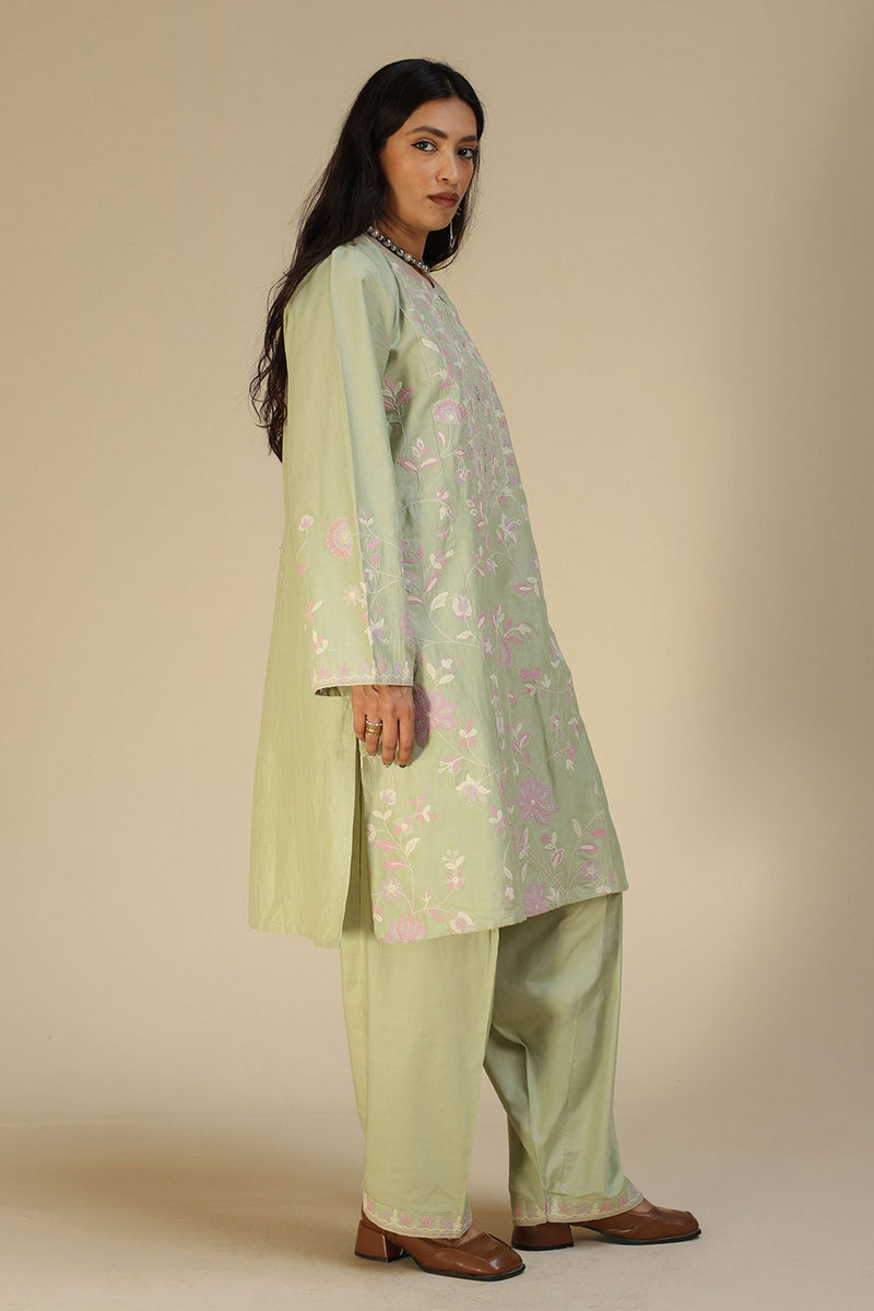 Embroidered Floral Couture Set