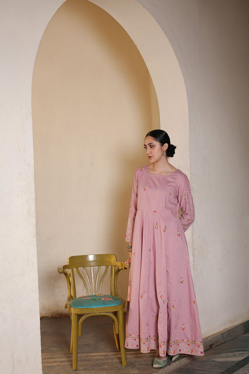 Embroidered Anarkali Set