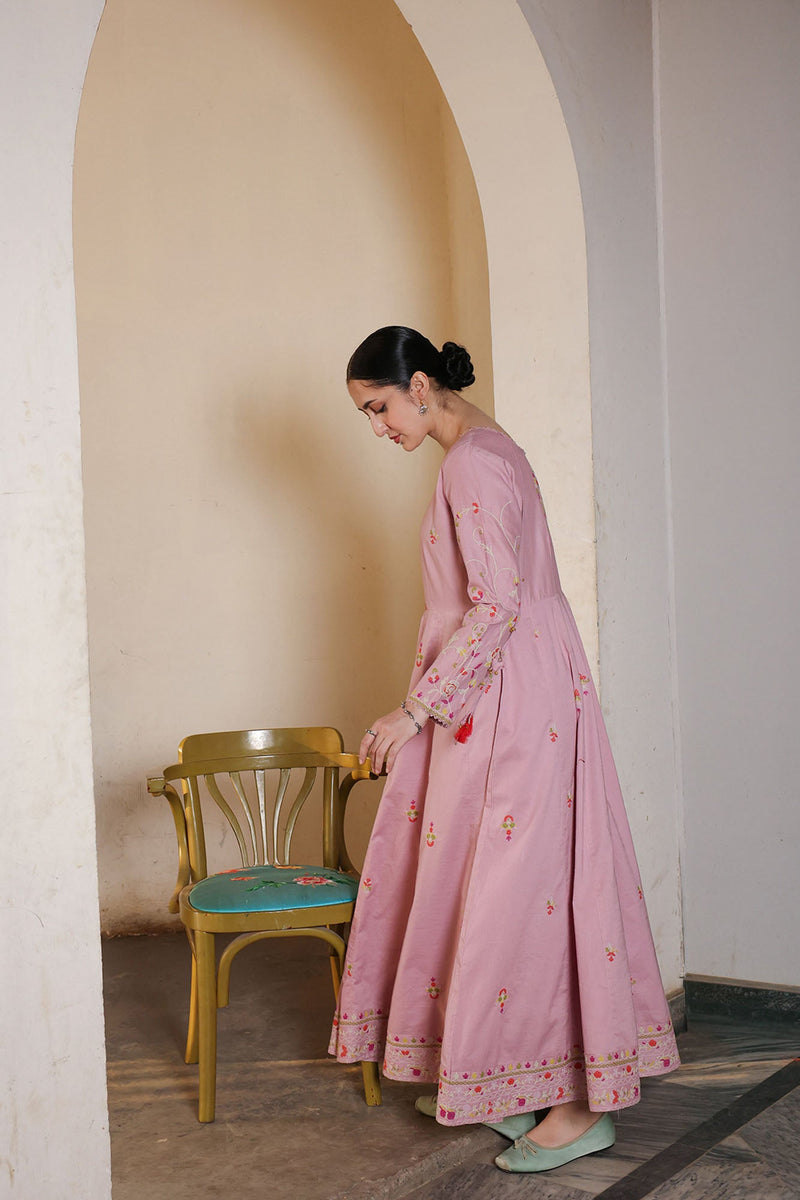 Embroidered Anarkali Set