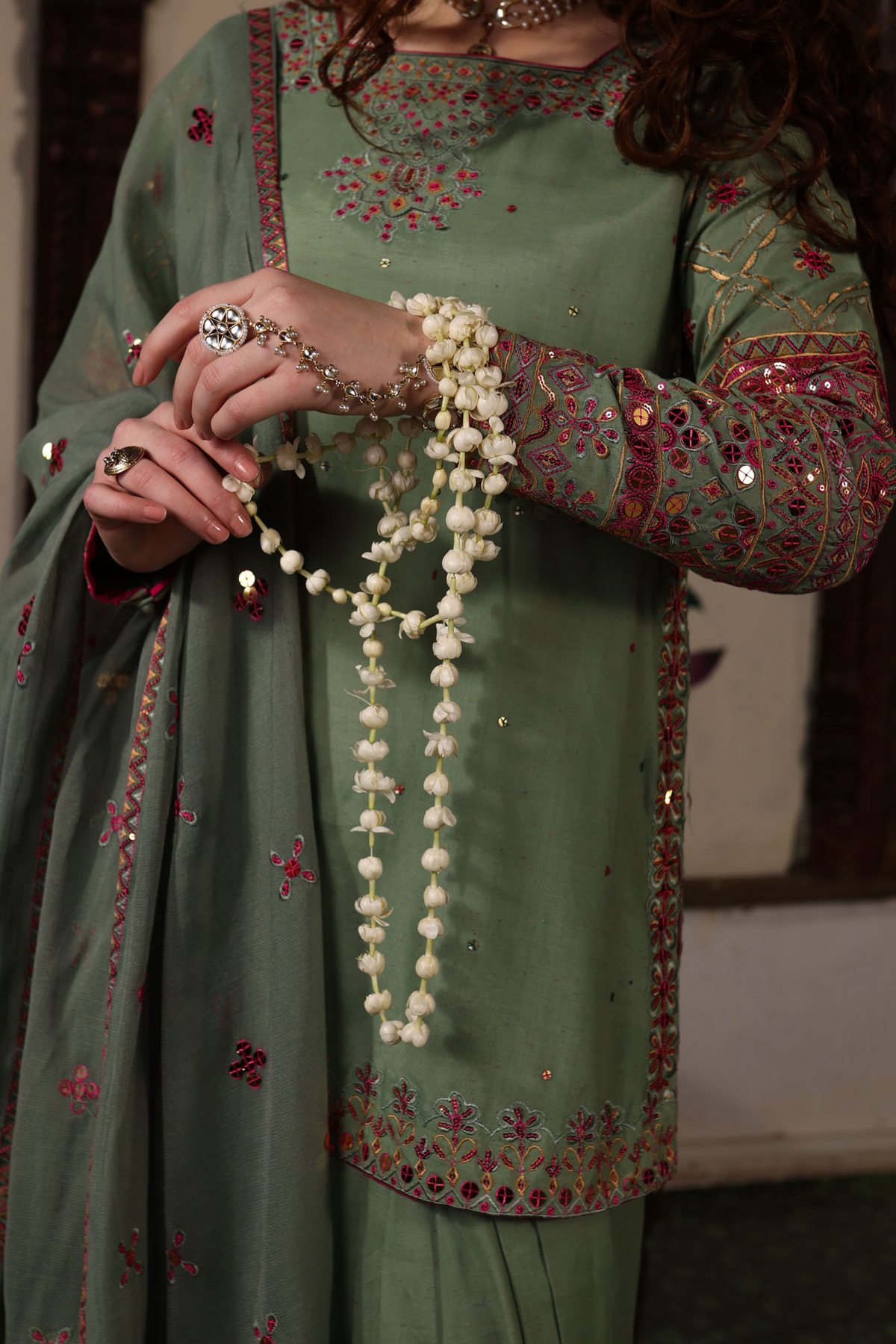 Embroidered Sequin Ensemble