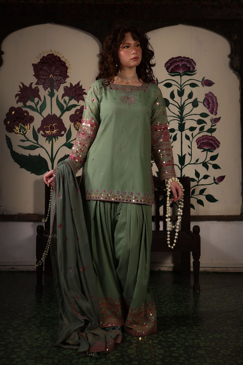 Embroidered Sequin Ensemble