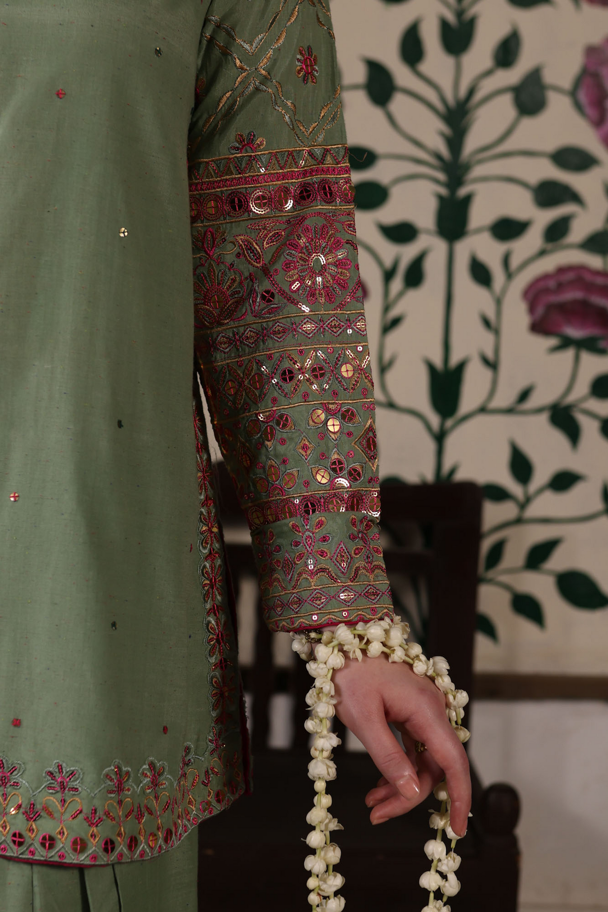 Embroidered Sequin Ensemble