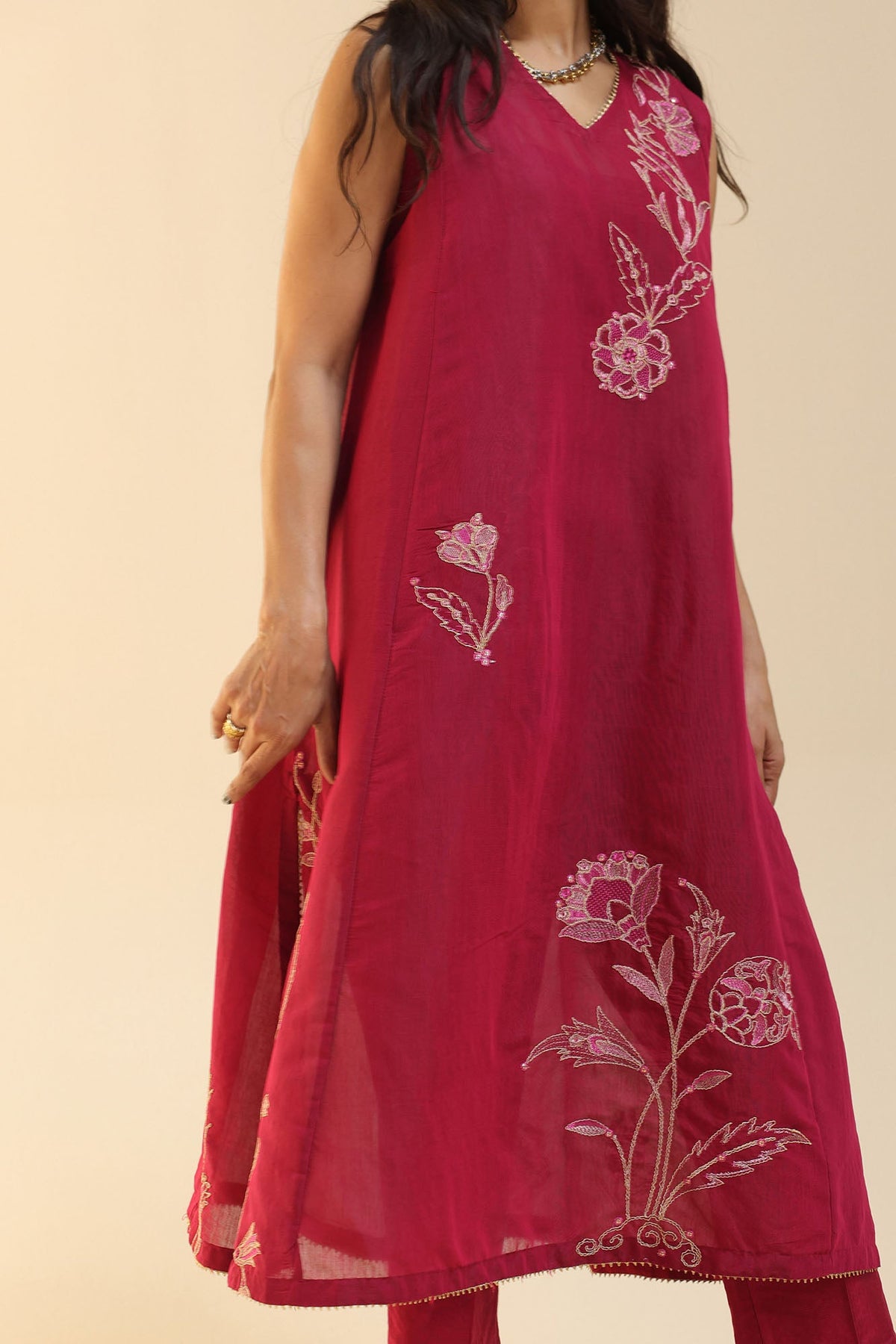Rose Embroidered Suit