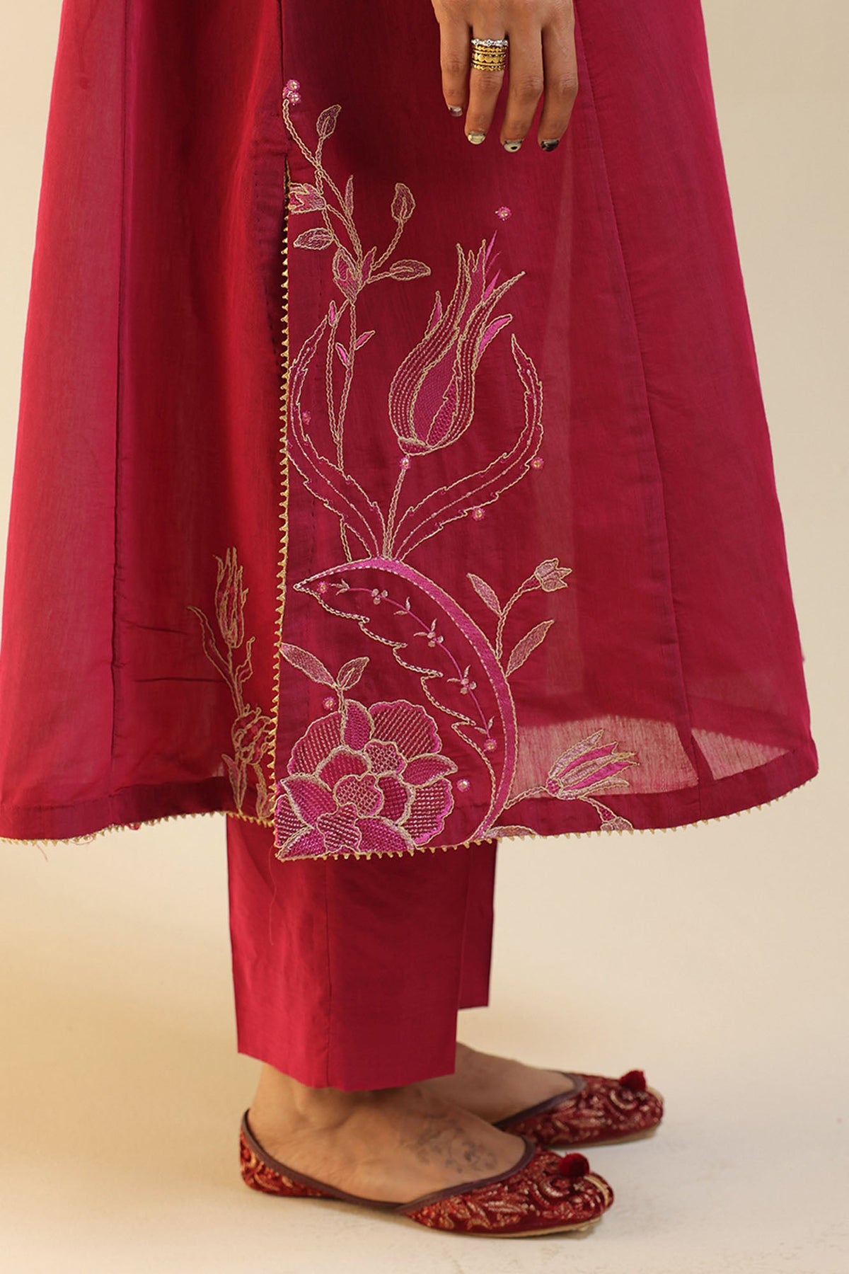 Rose Embroidered Suit