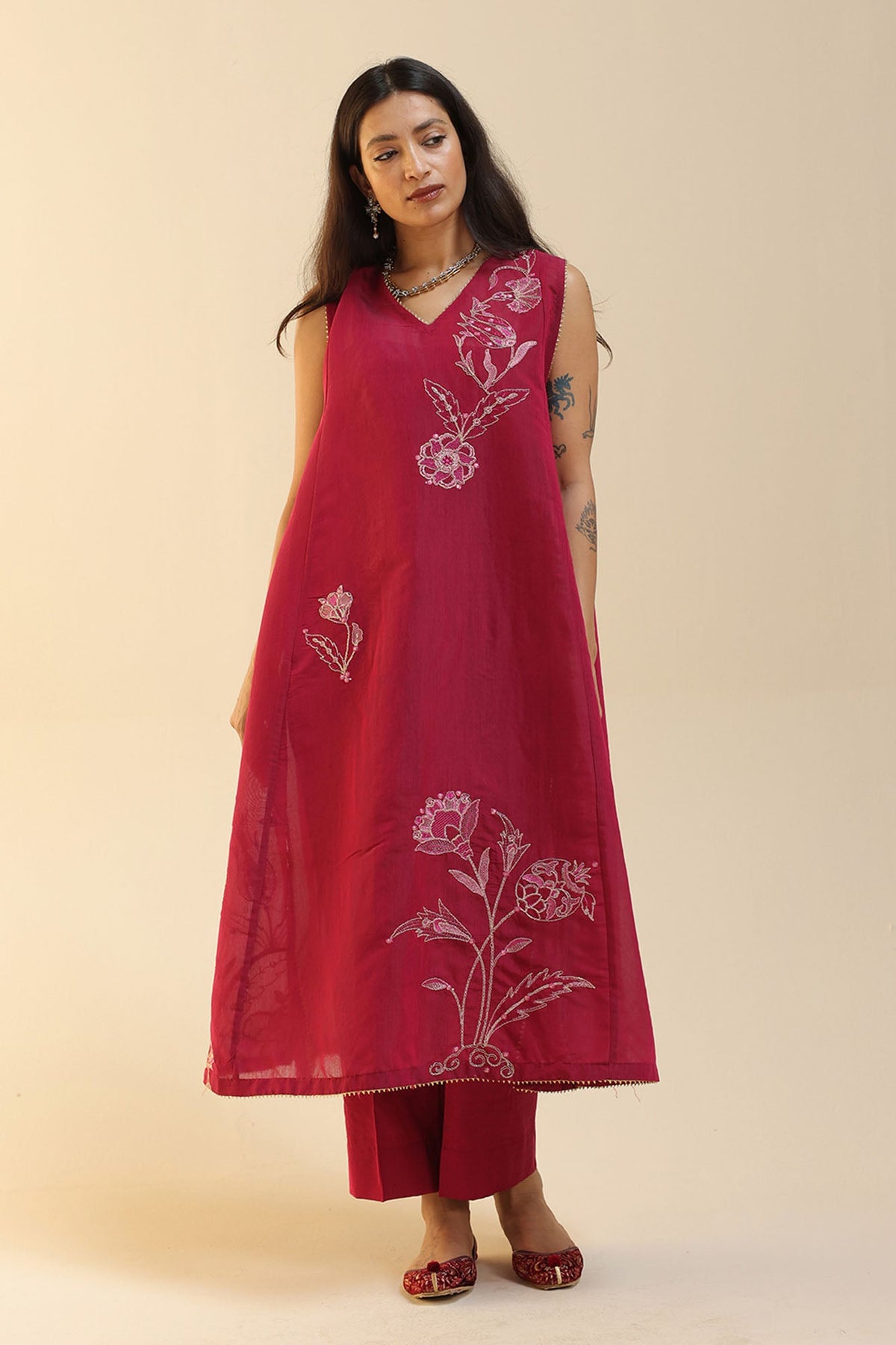 Rose Embroidered Suit
