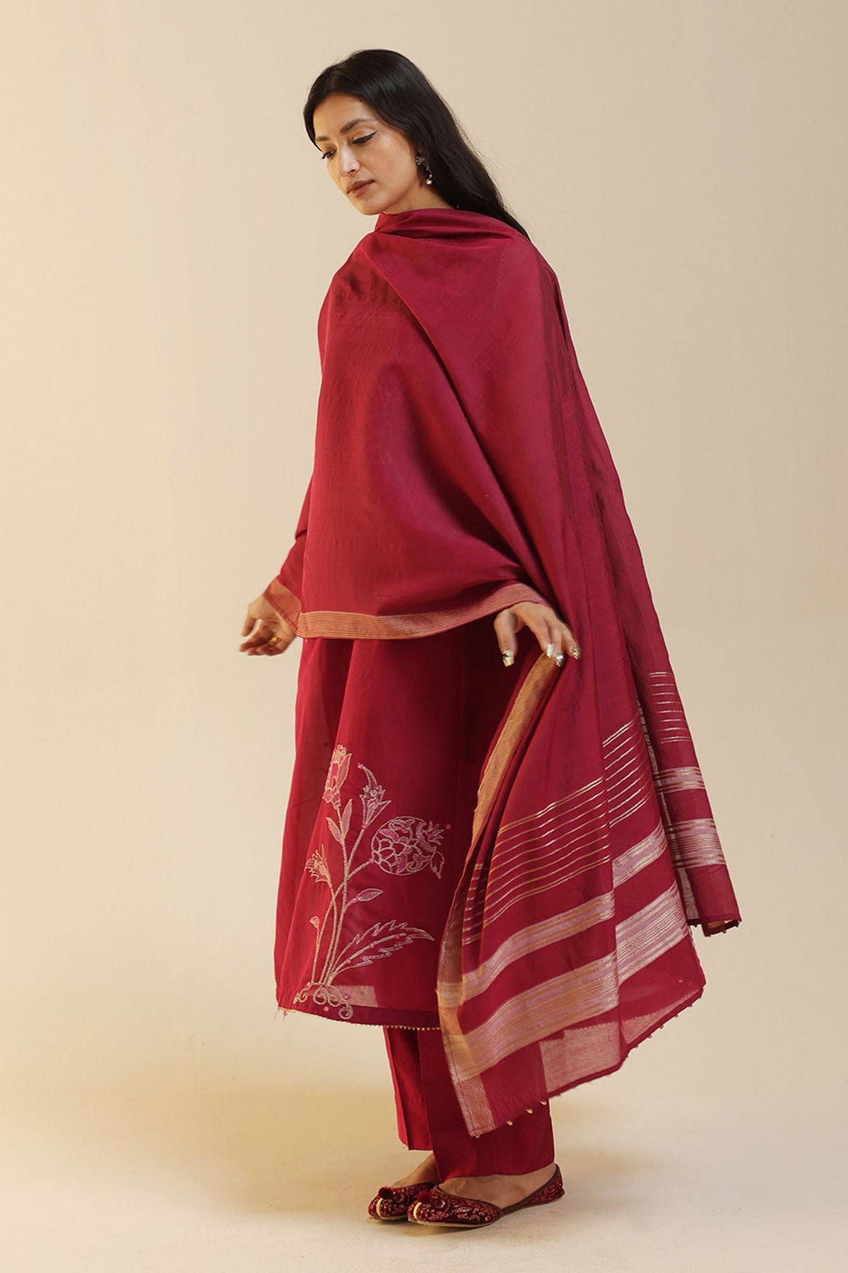 Rose Embroidered Suit