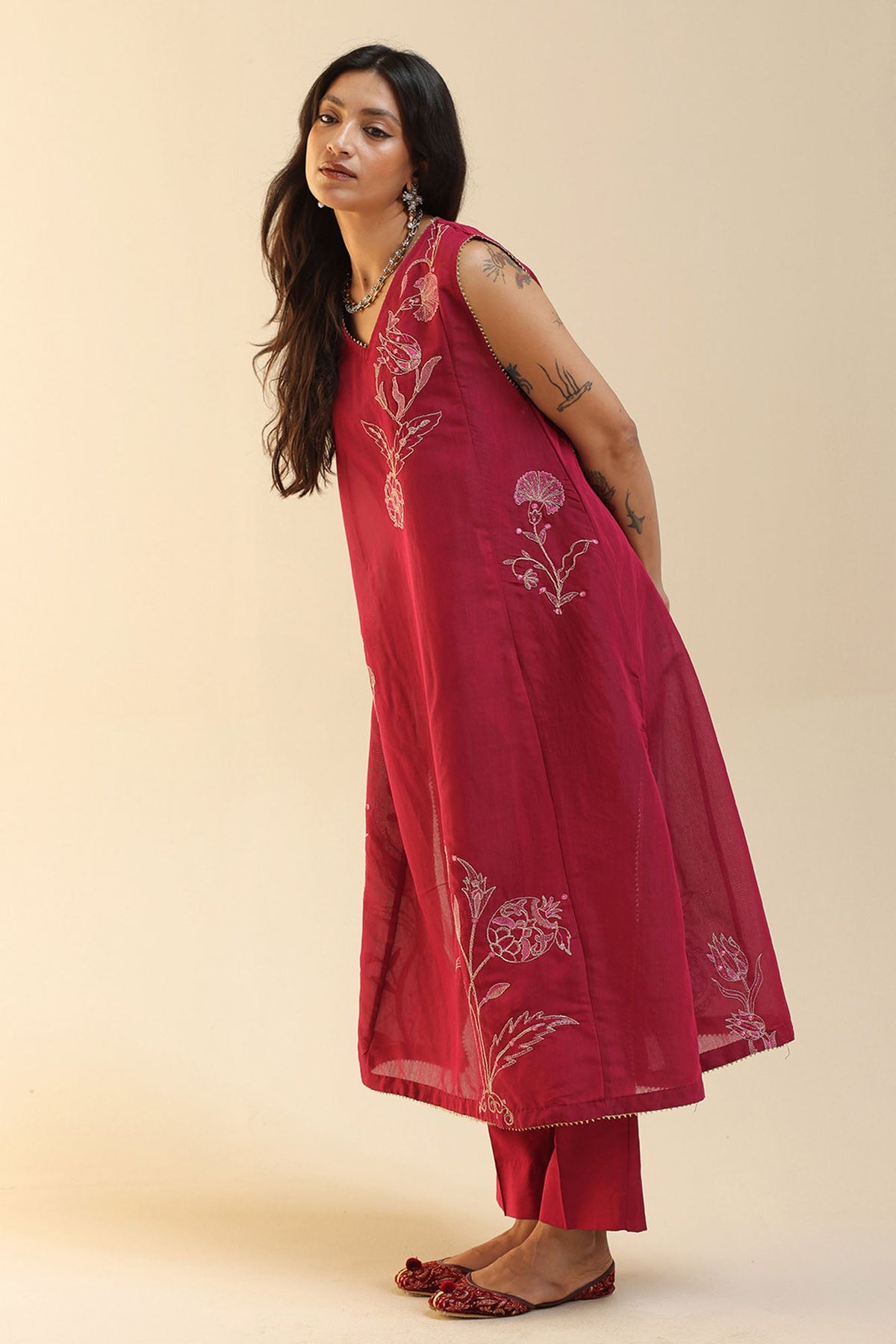 Rose Embroidered Suit