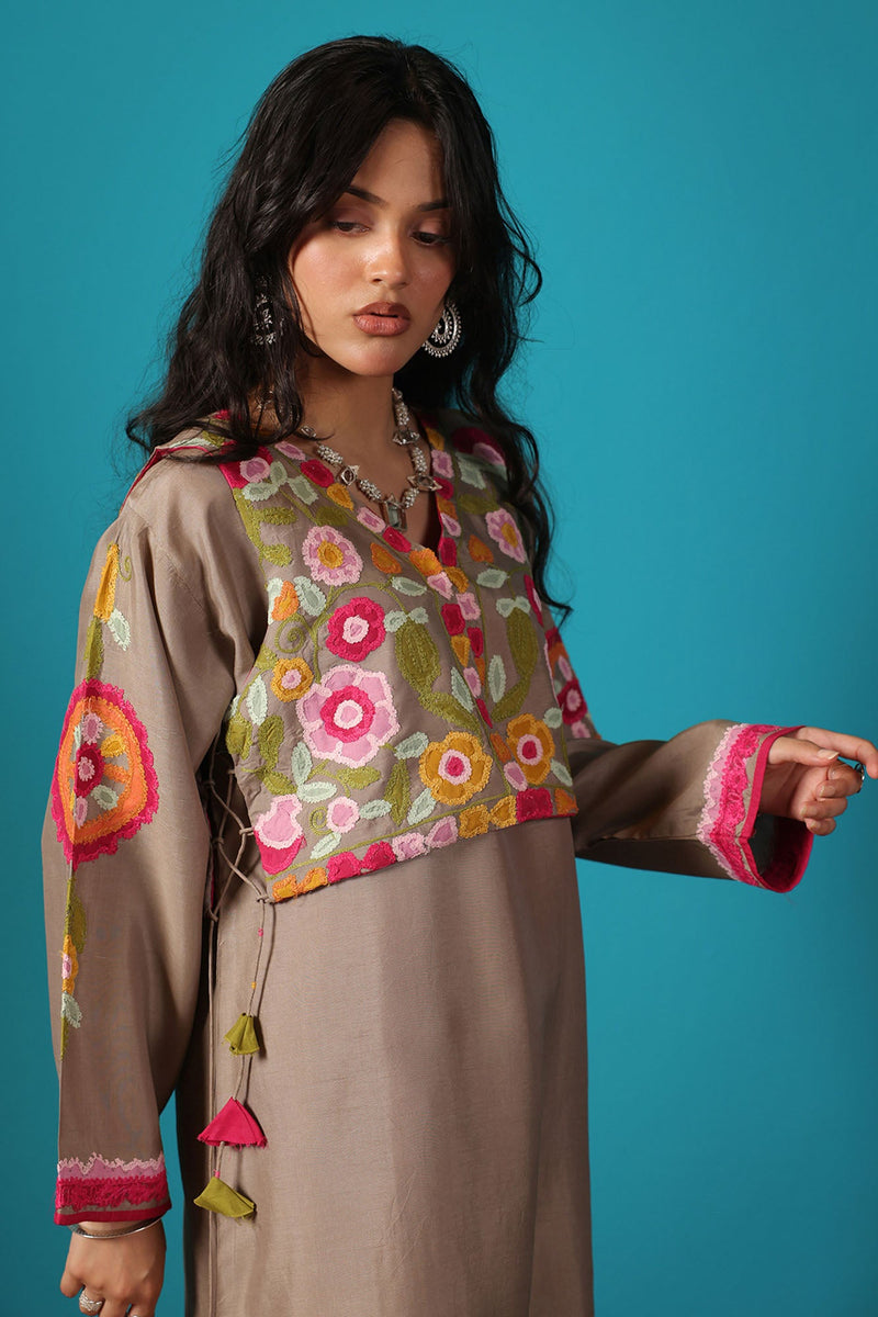 Embroidered 3-Piece Koti Ensemble