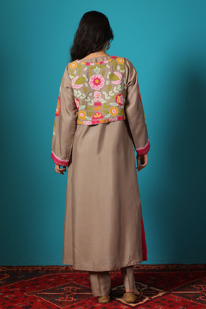Embroidered 3-Piece Koti Ensemble