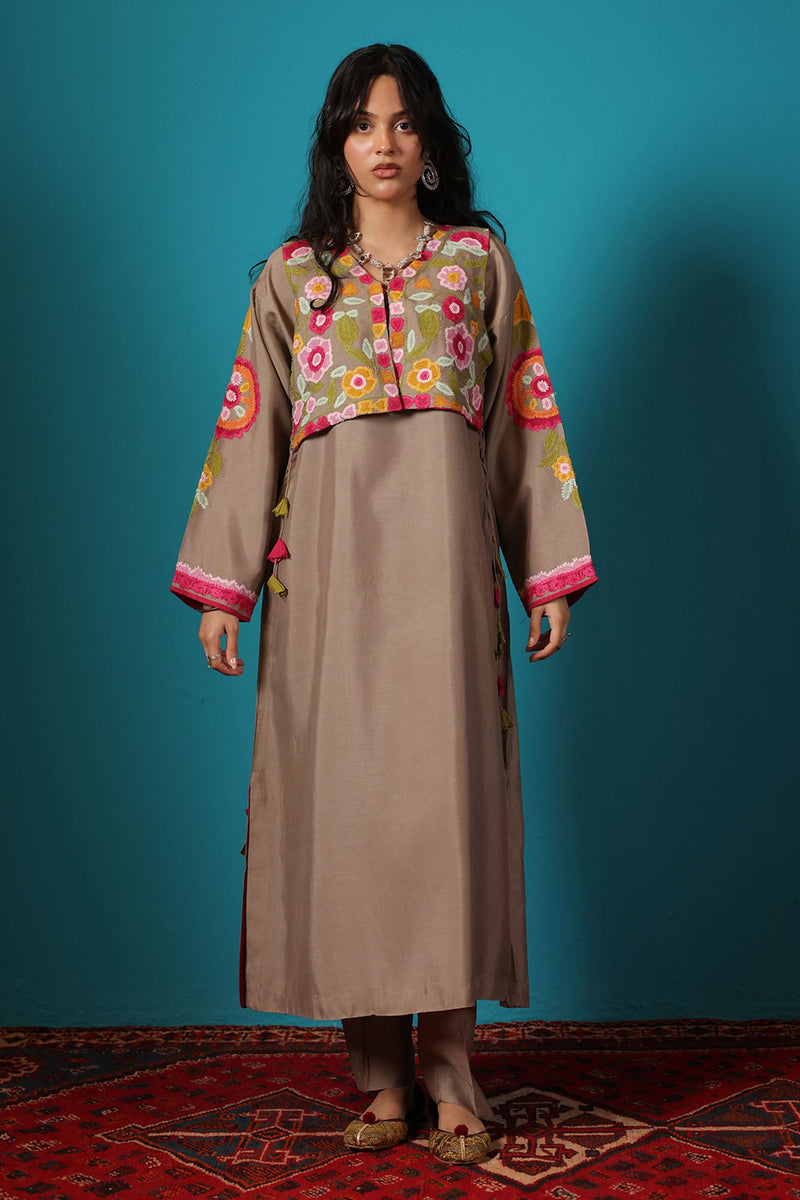 Embroidered 3-Piece Koti Ensemble