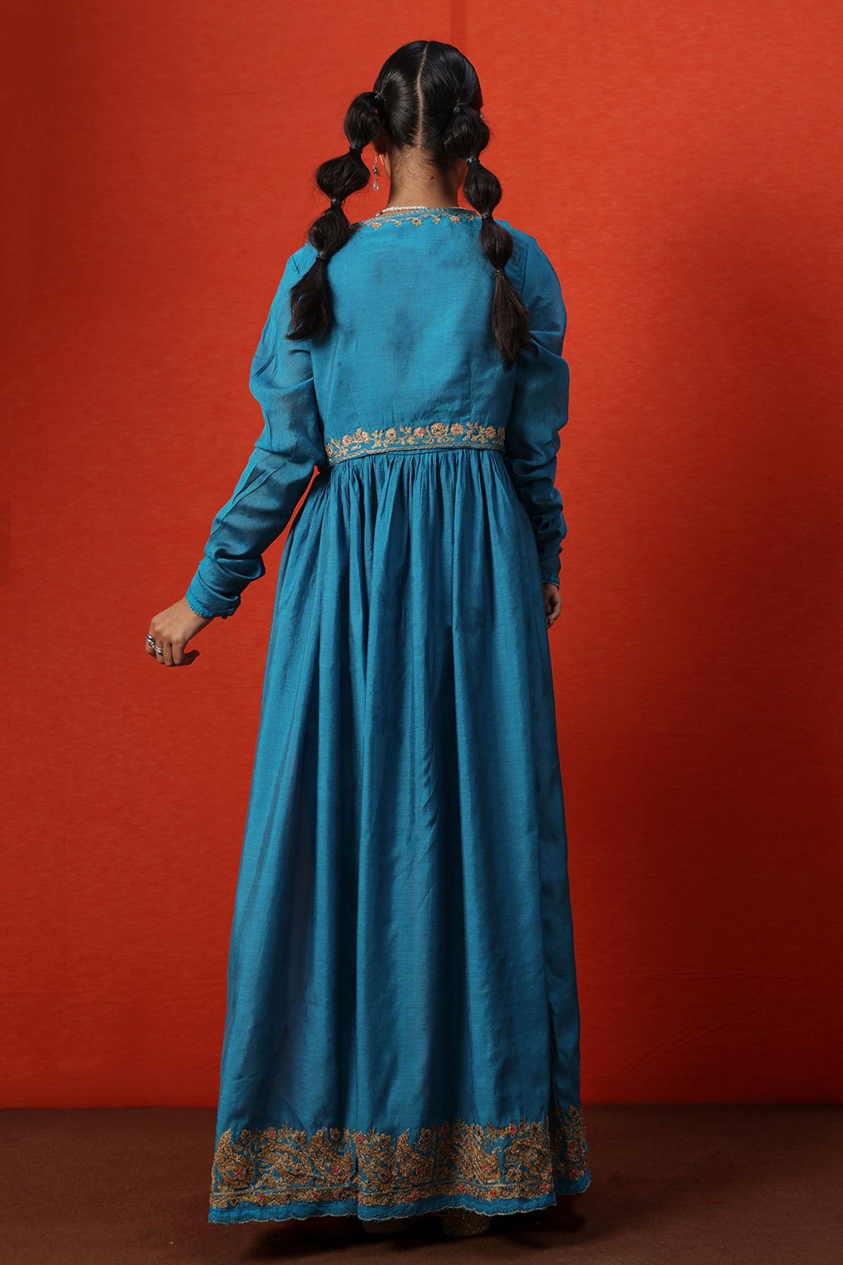 Embroidered Anarkali 3-Piece Koti Ensemble