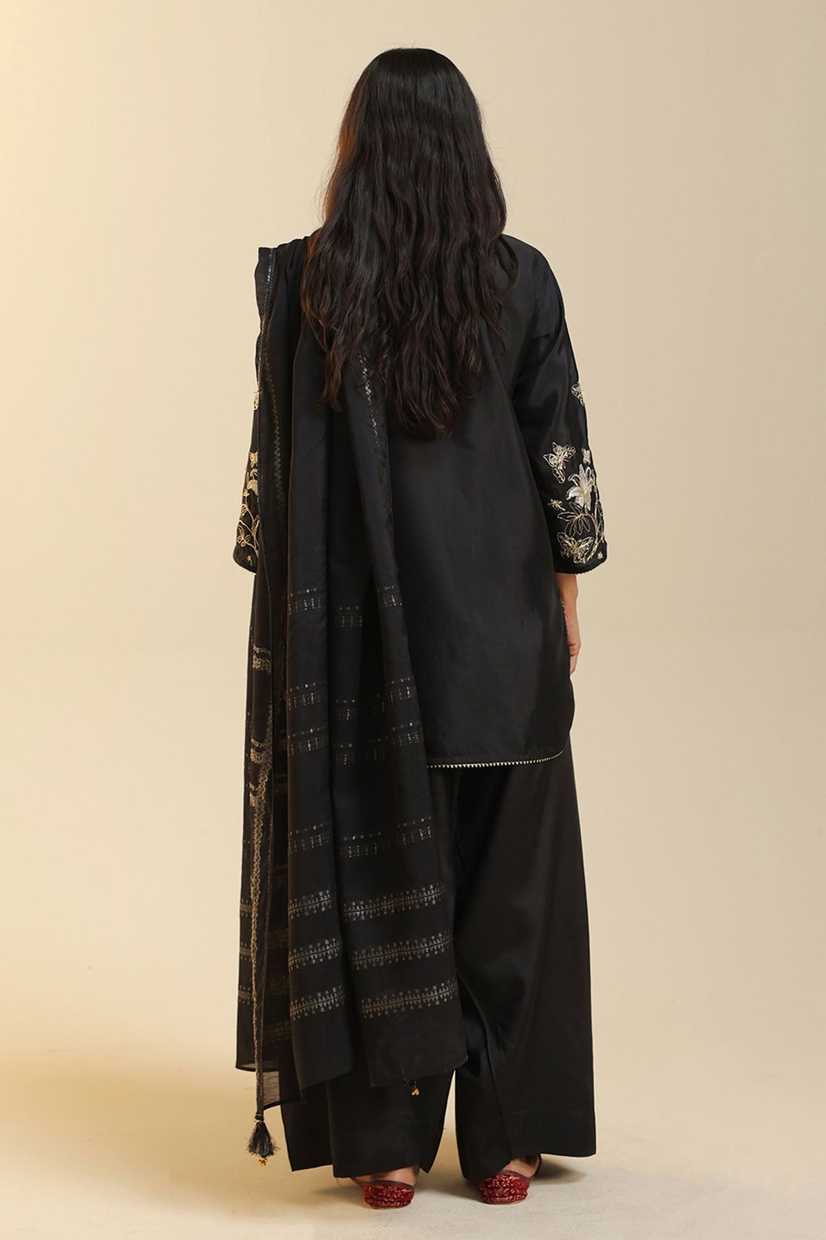 Phool Embroidered Farshi Suit
