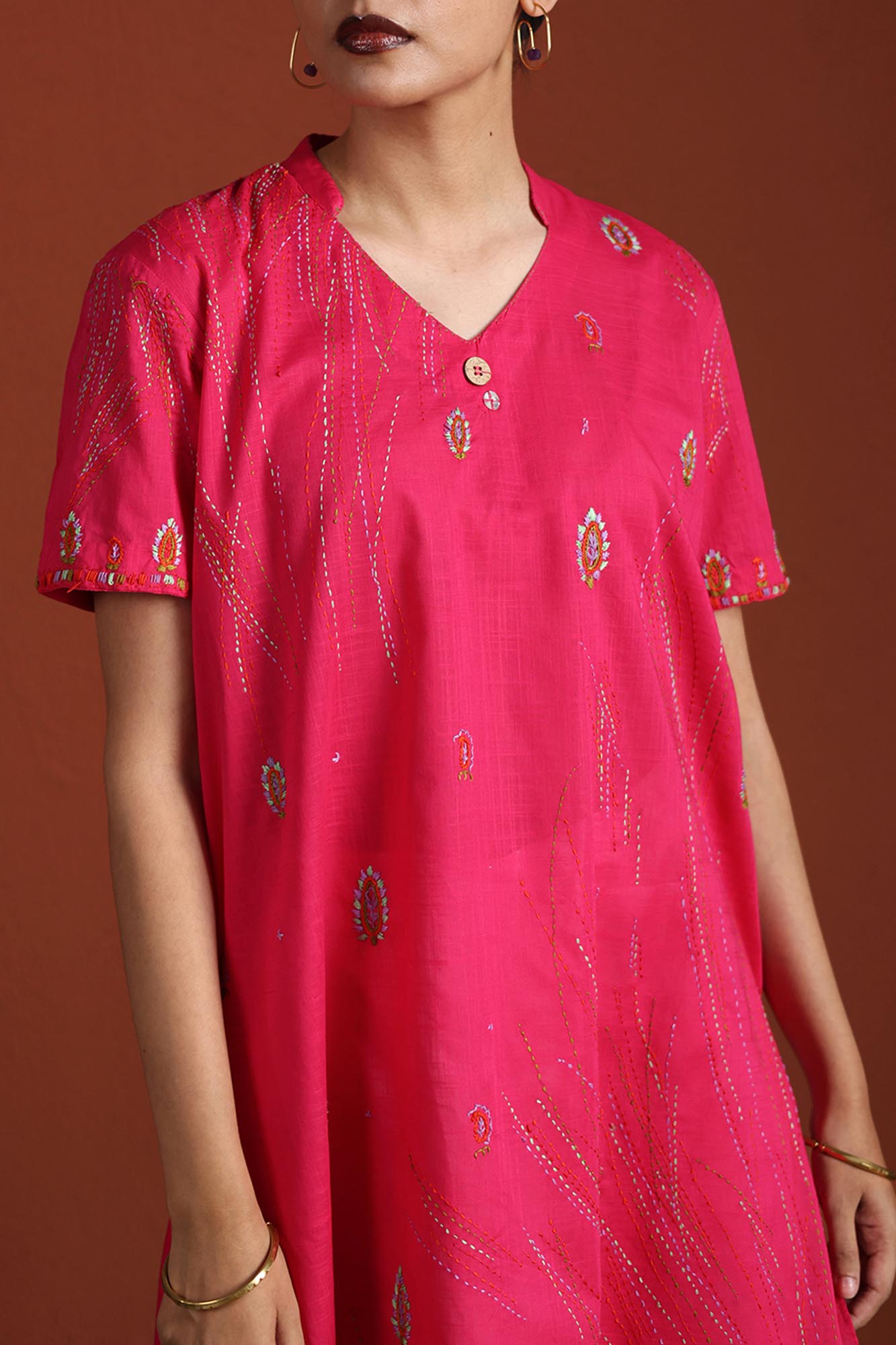 Hand Embroidered Stitch Shirt