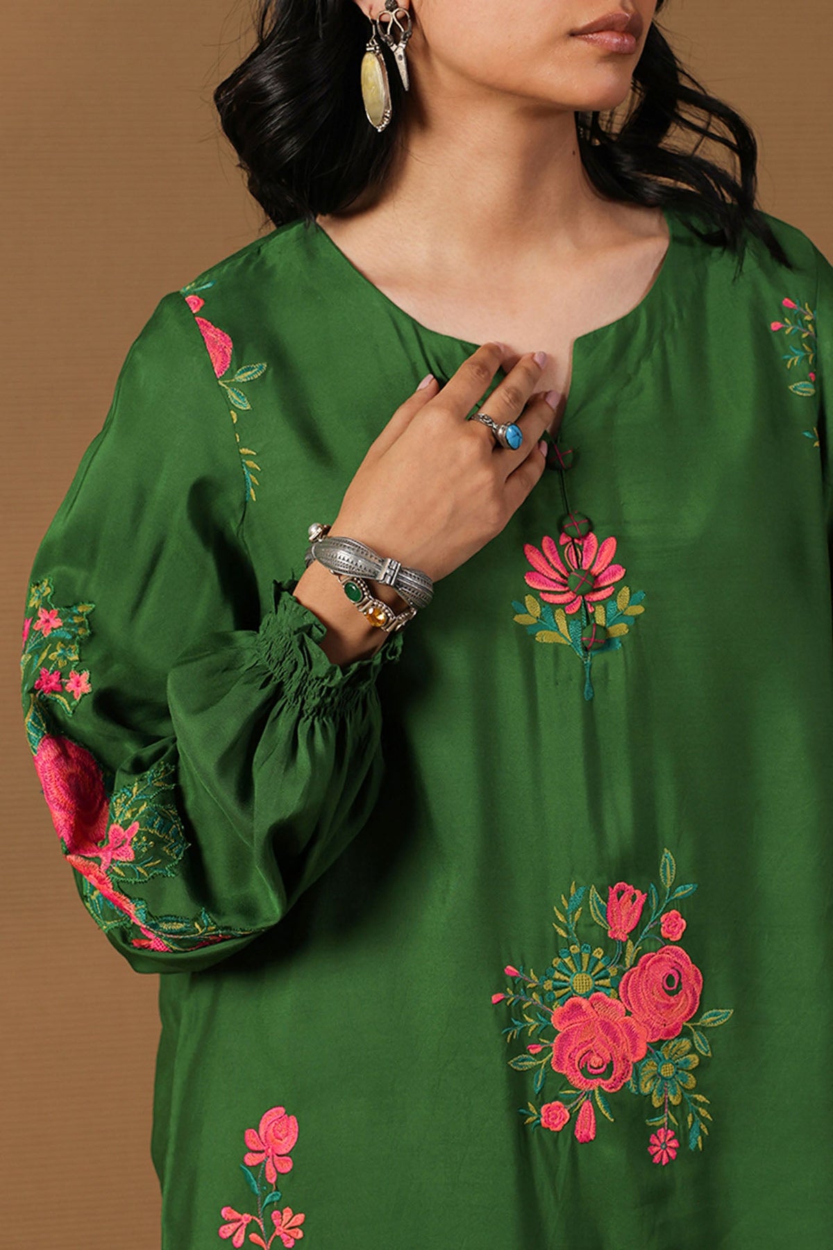 Gulab Rang Embroidered Set