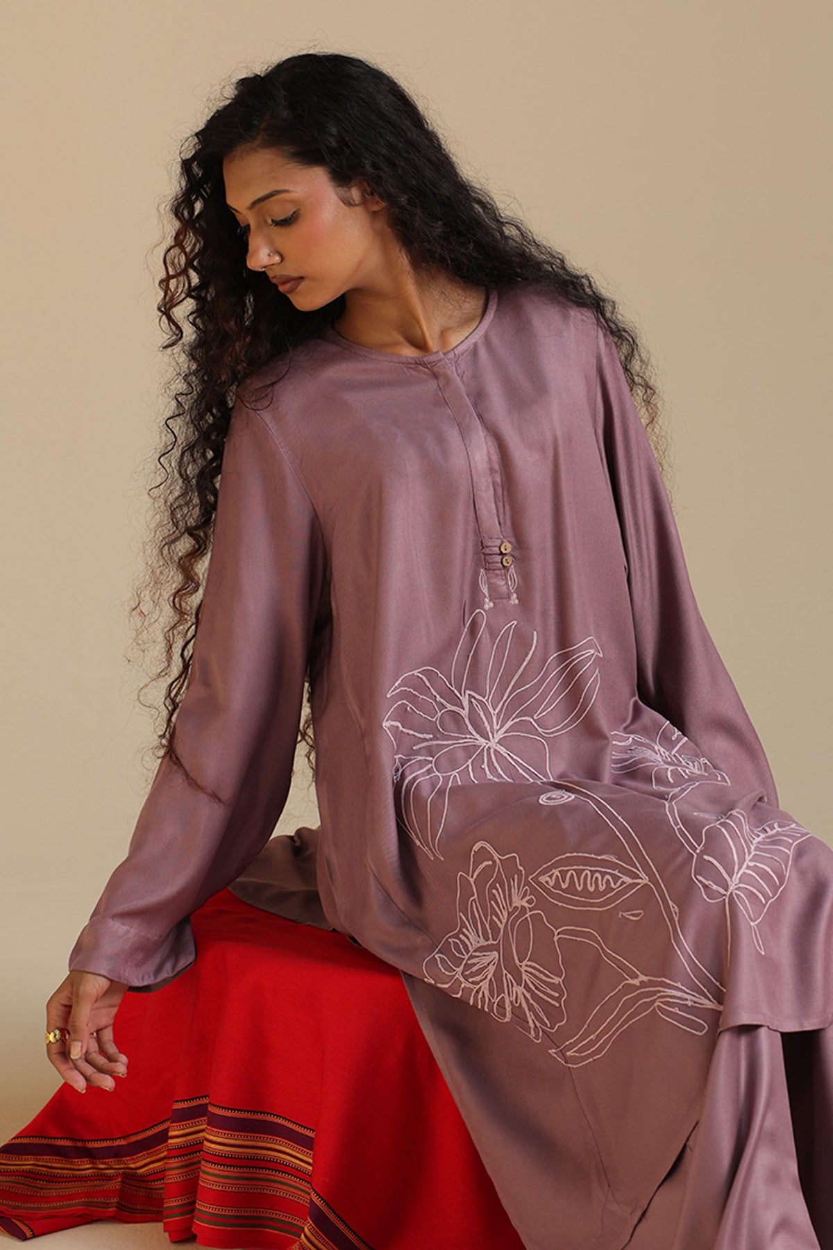 Phool Embroidered Set