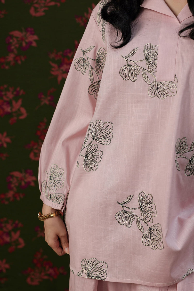 Floral Stroke Embroidered Set