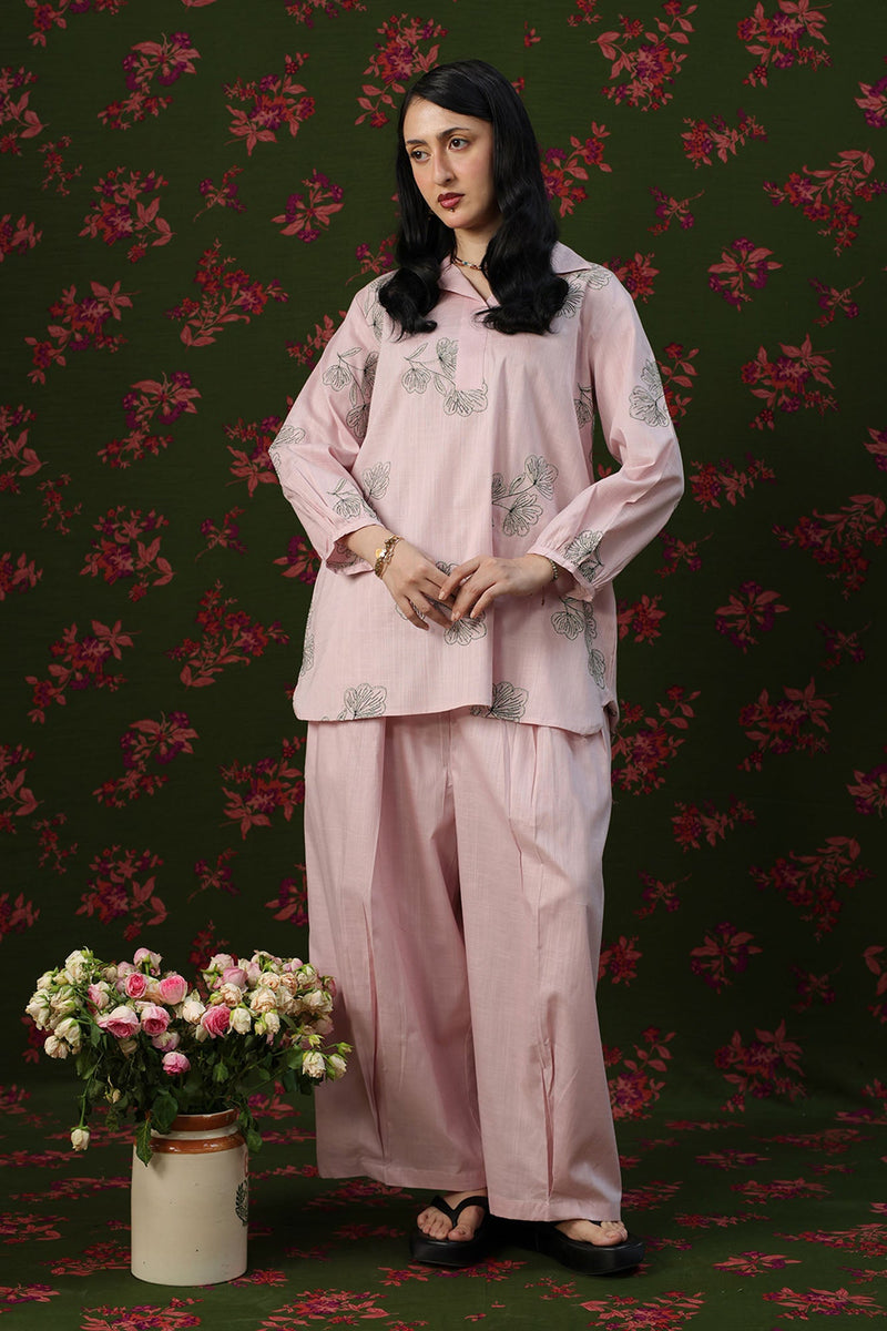 Floral Stroke Embroidered Set