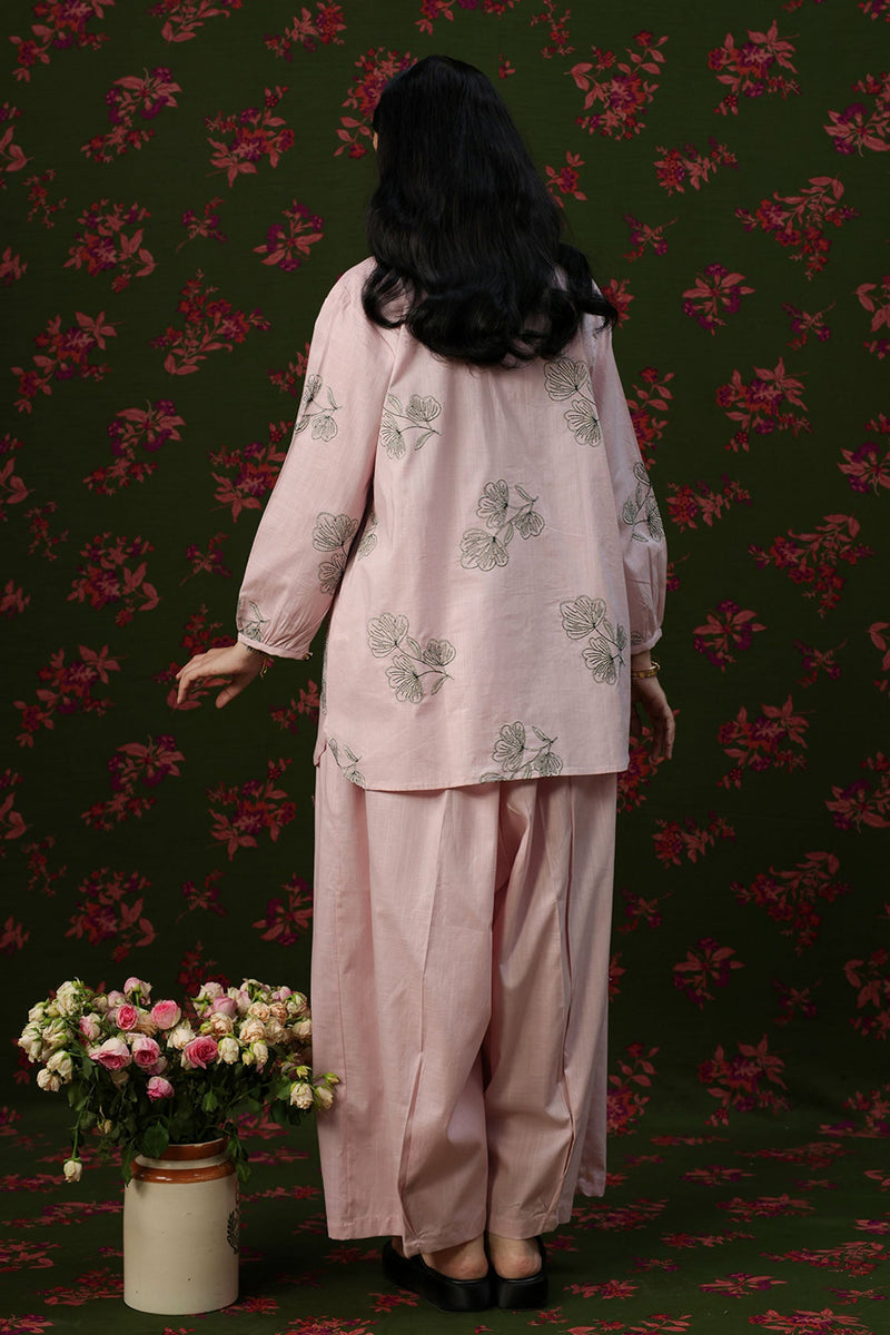 Floral Stroke Embroidered Set