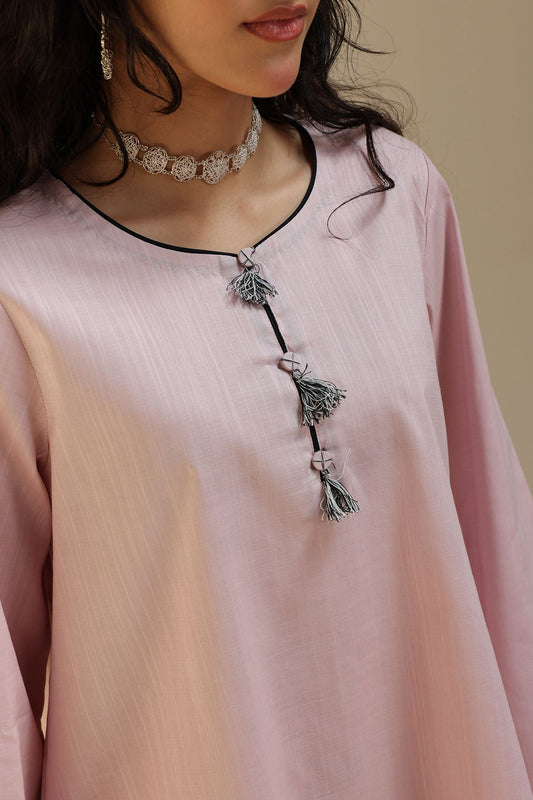 Embroidered Bloom Line Farshi Set