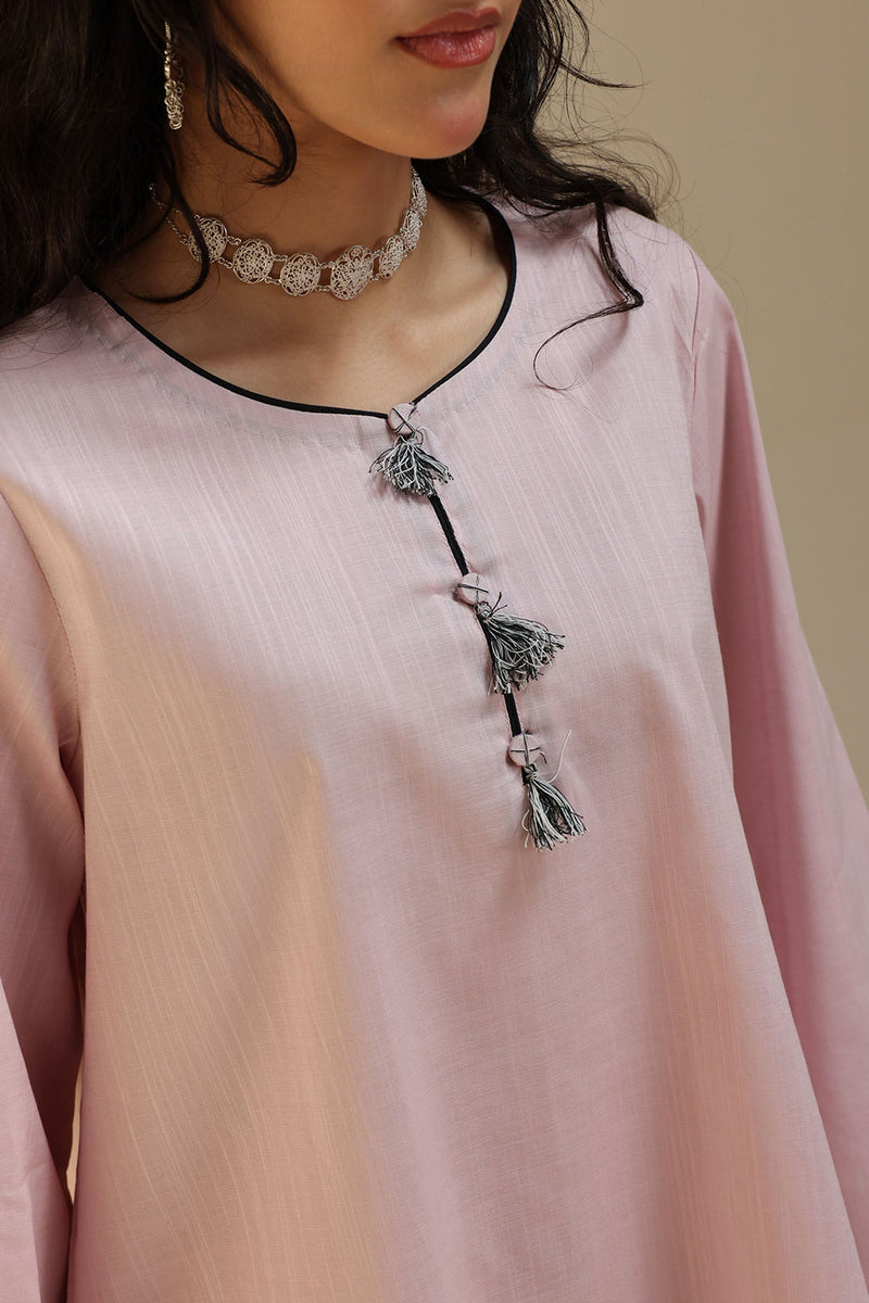 Embroidered Bloom Line Farshi Set