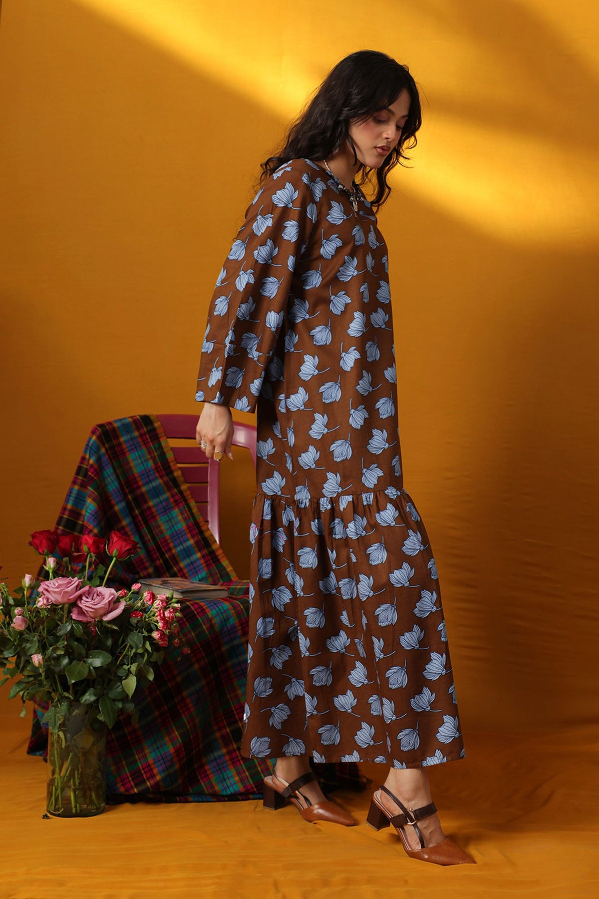 Floralscape Tiered Dress