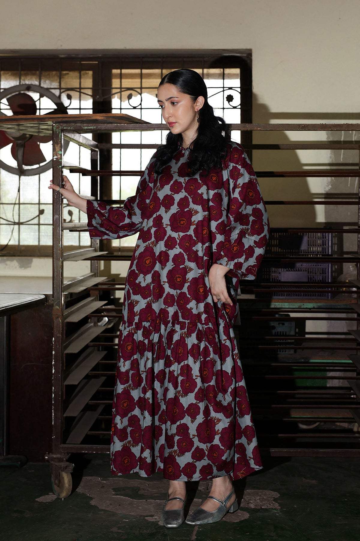 Floralscape Tiered Dress