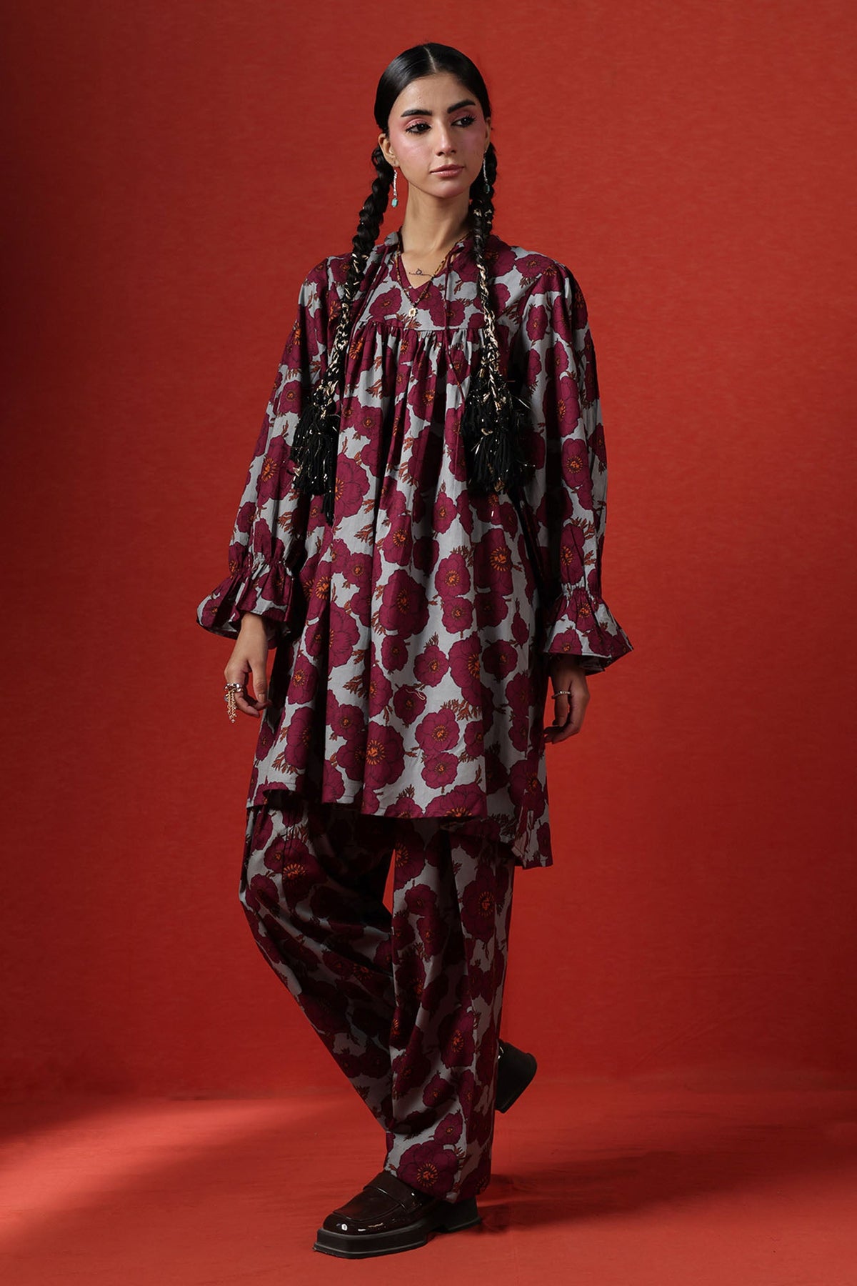 Printed Petal Club Co-Ord Set