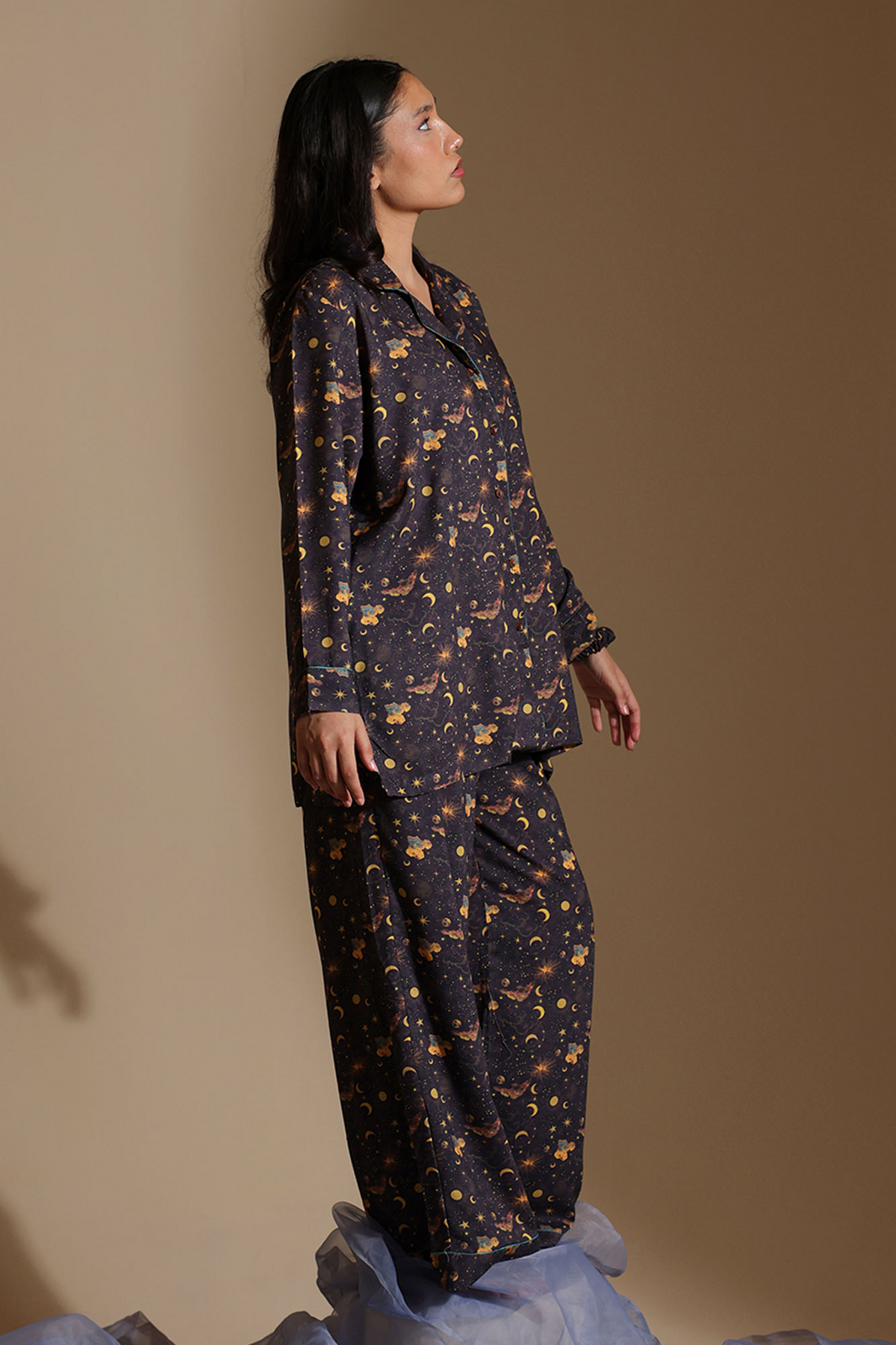 Starry Night Co-ord Set with Eye Mask & Scrunchie