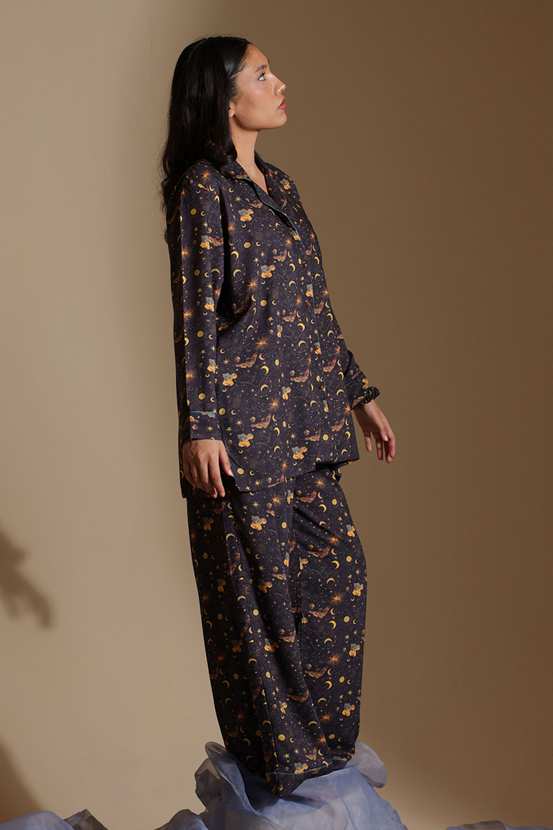 Starry Night Co-ord Set with Eye Mask & Scrunchie