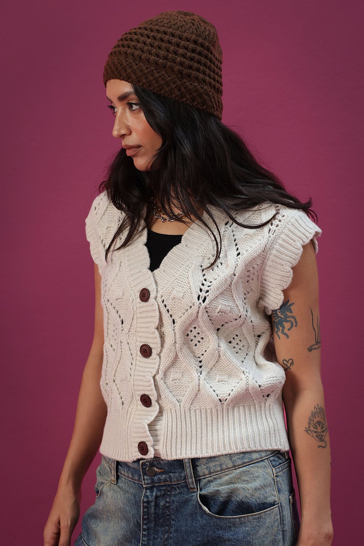 Cloud Knit Vest Sweater
