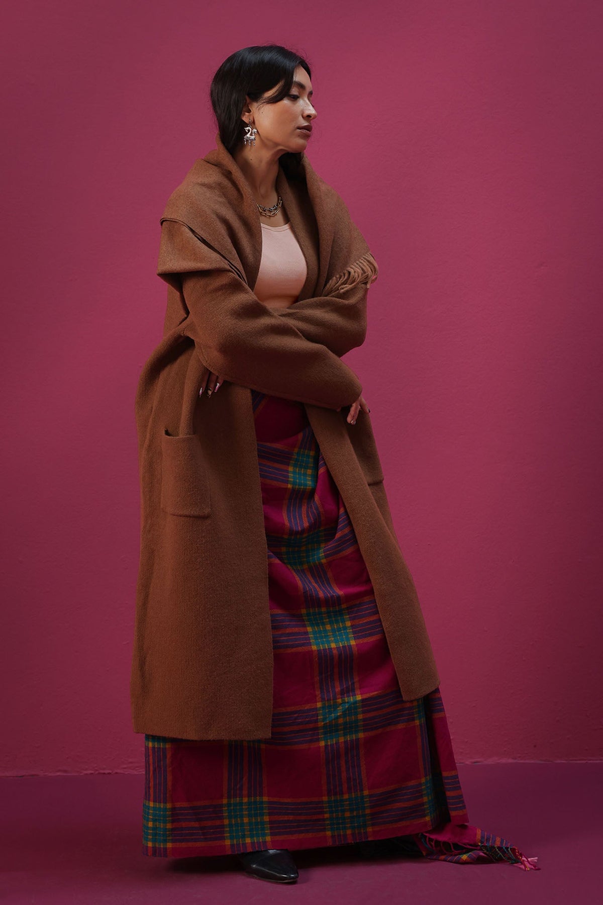 Open-Front Long Coat