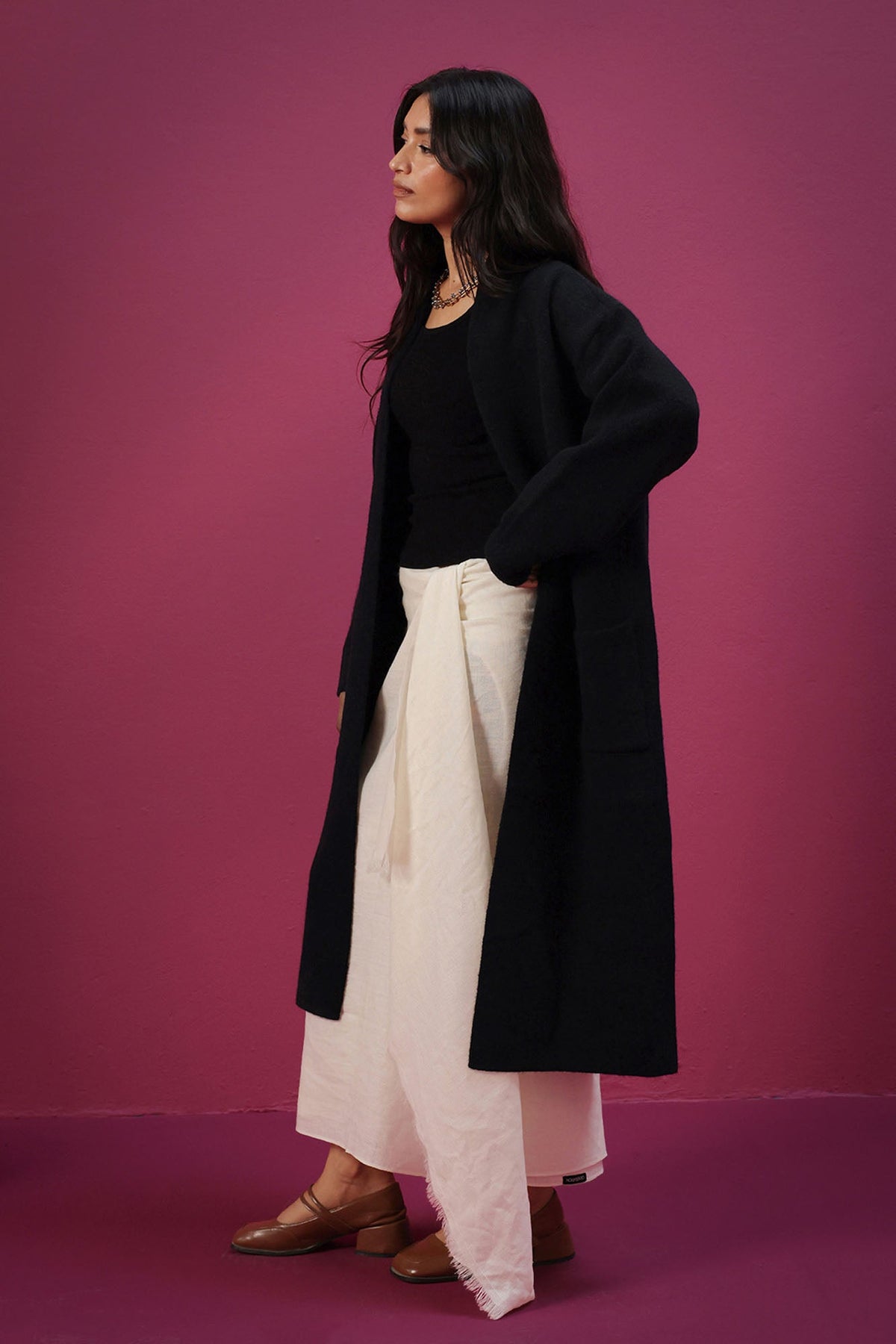 Open-Front Long Coat