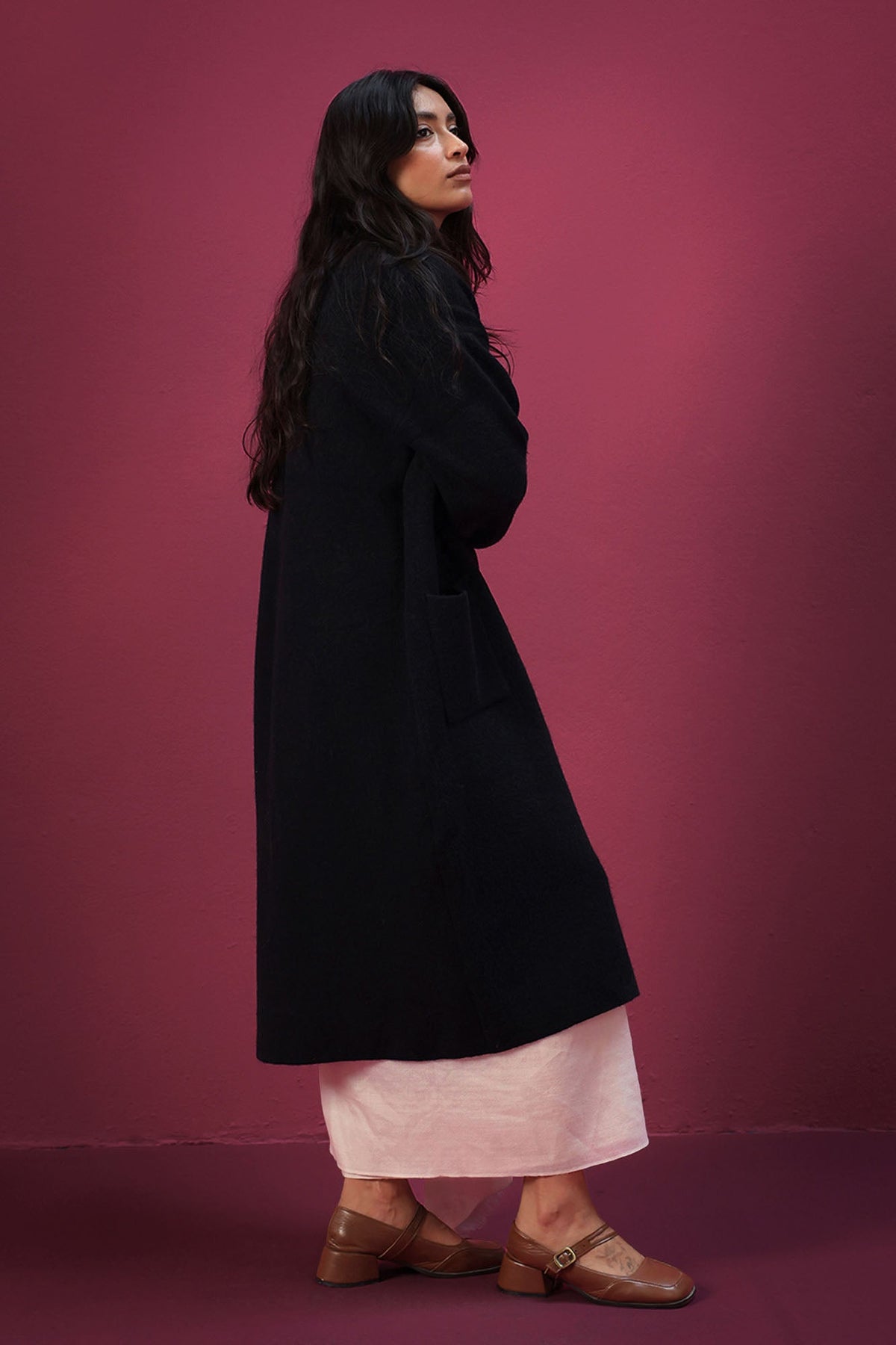 Open-Front Long Coat