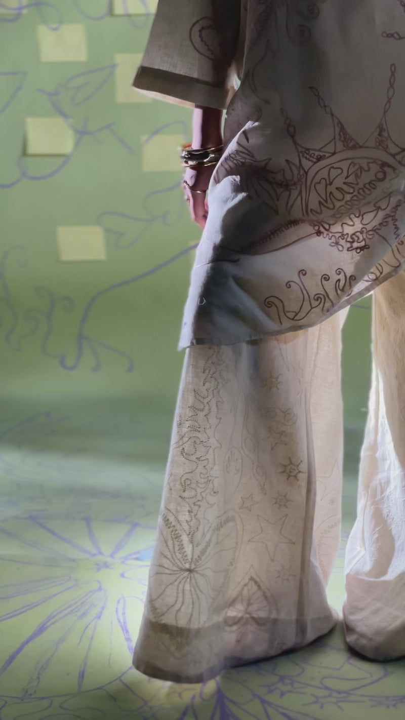 Heart Of Anar Embroidered Trousers