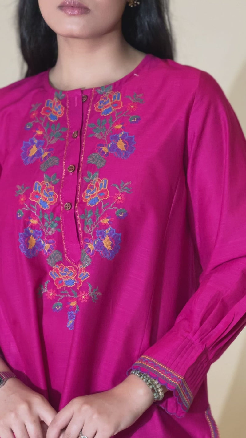 Pyari Paras Embroidered Set