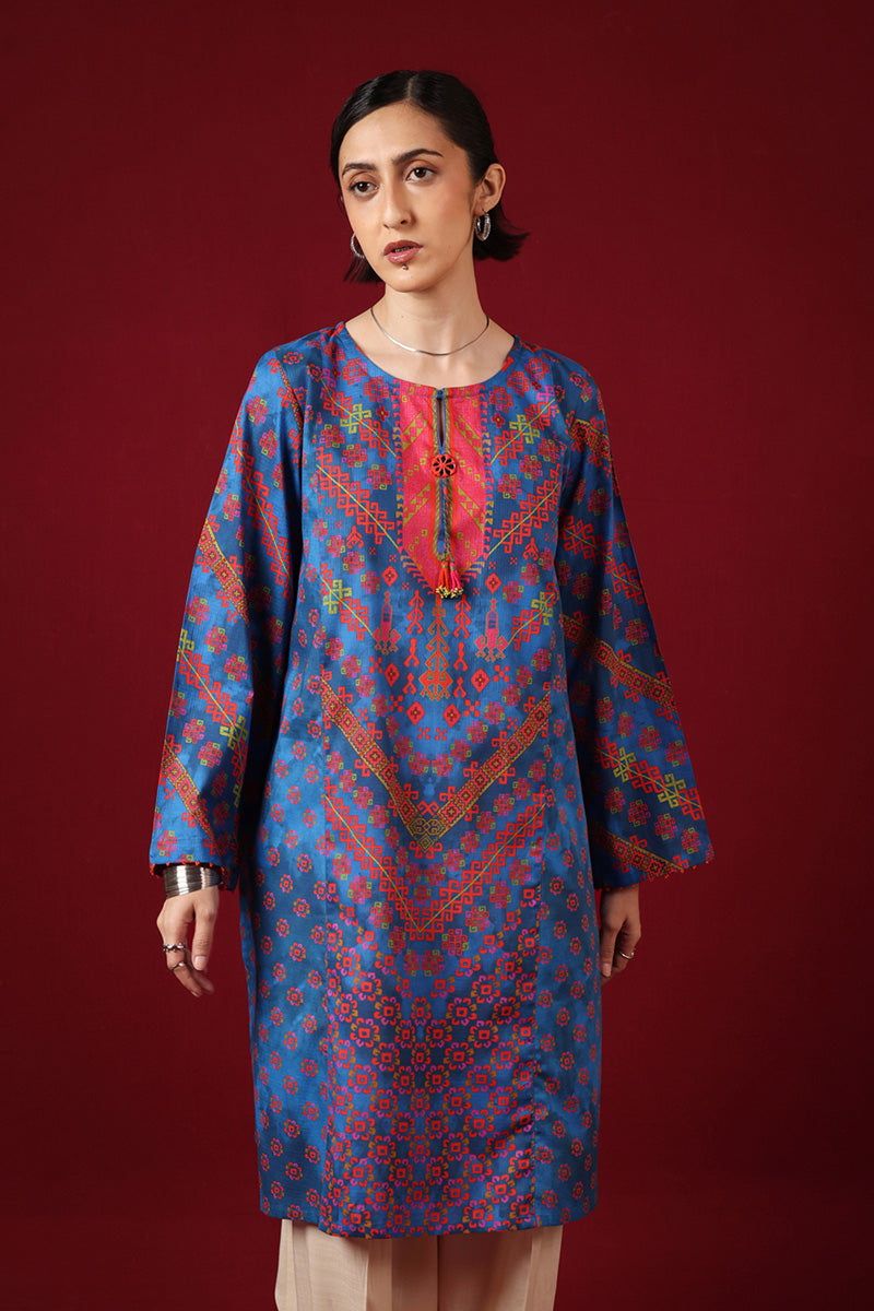 Tasseled Jigsaw Kurti