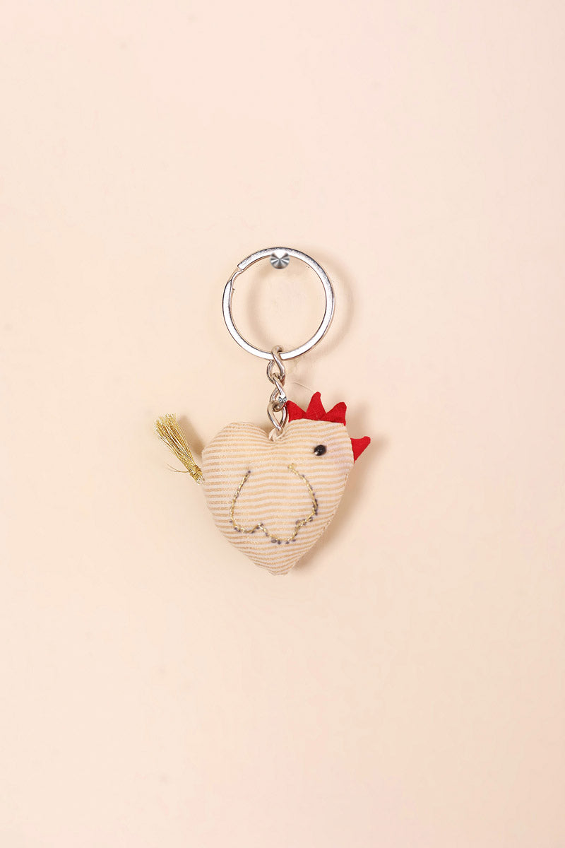 Heart Hen Key Chain